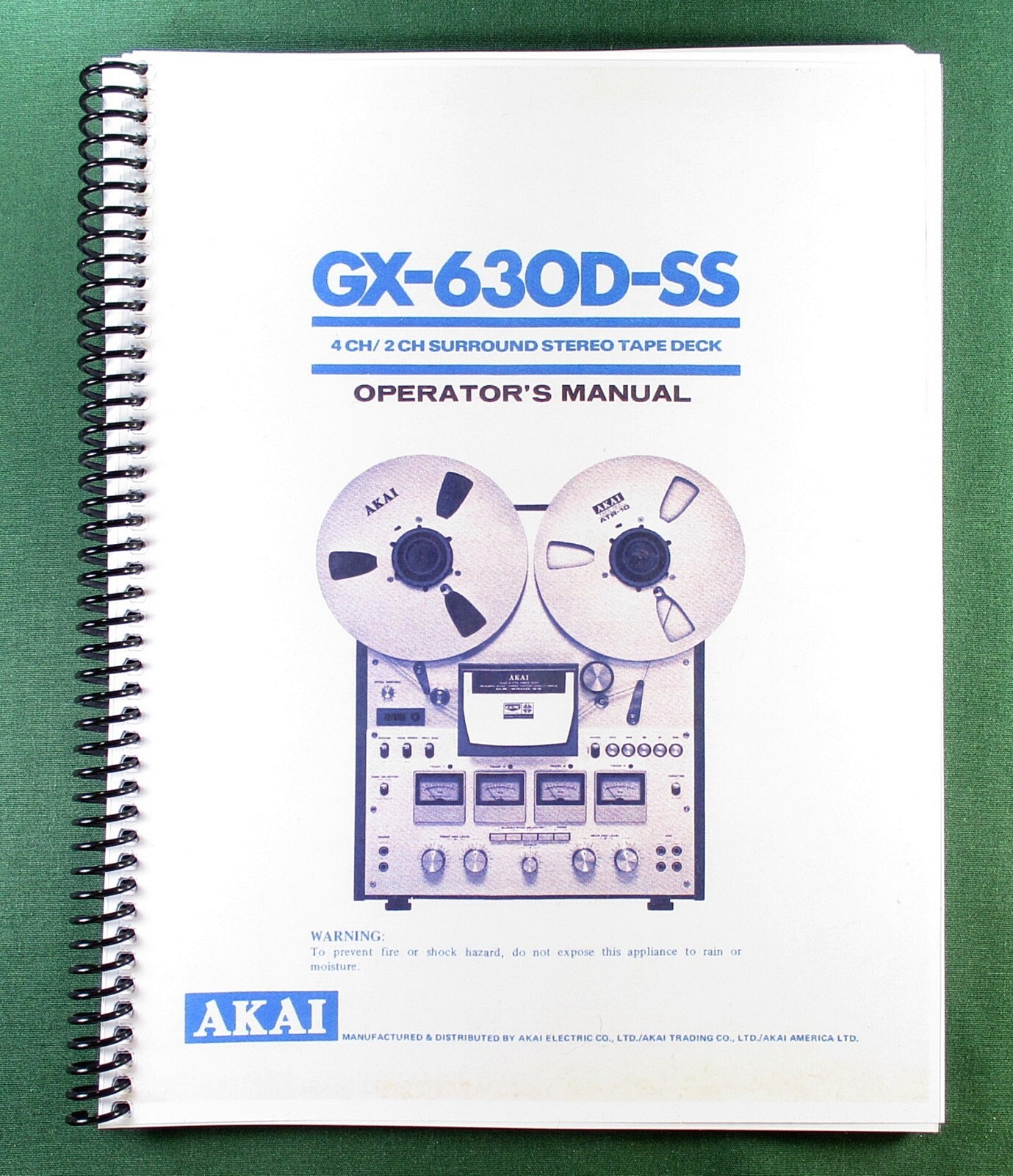 Akai GX-630D-SS Instruction Manual: Full Color 24 Pages & Protective Covers!