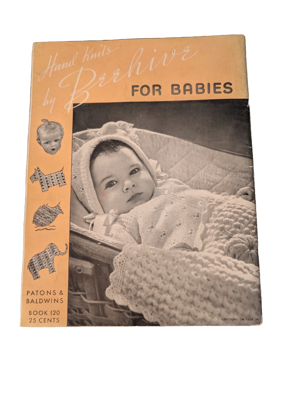 1946 Hand Knits by Bee Hive for Babies # 120-A 58 Pages Patons & Baldwin Vtg