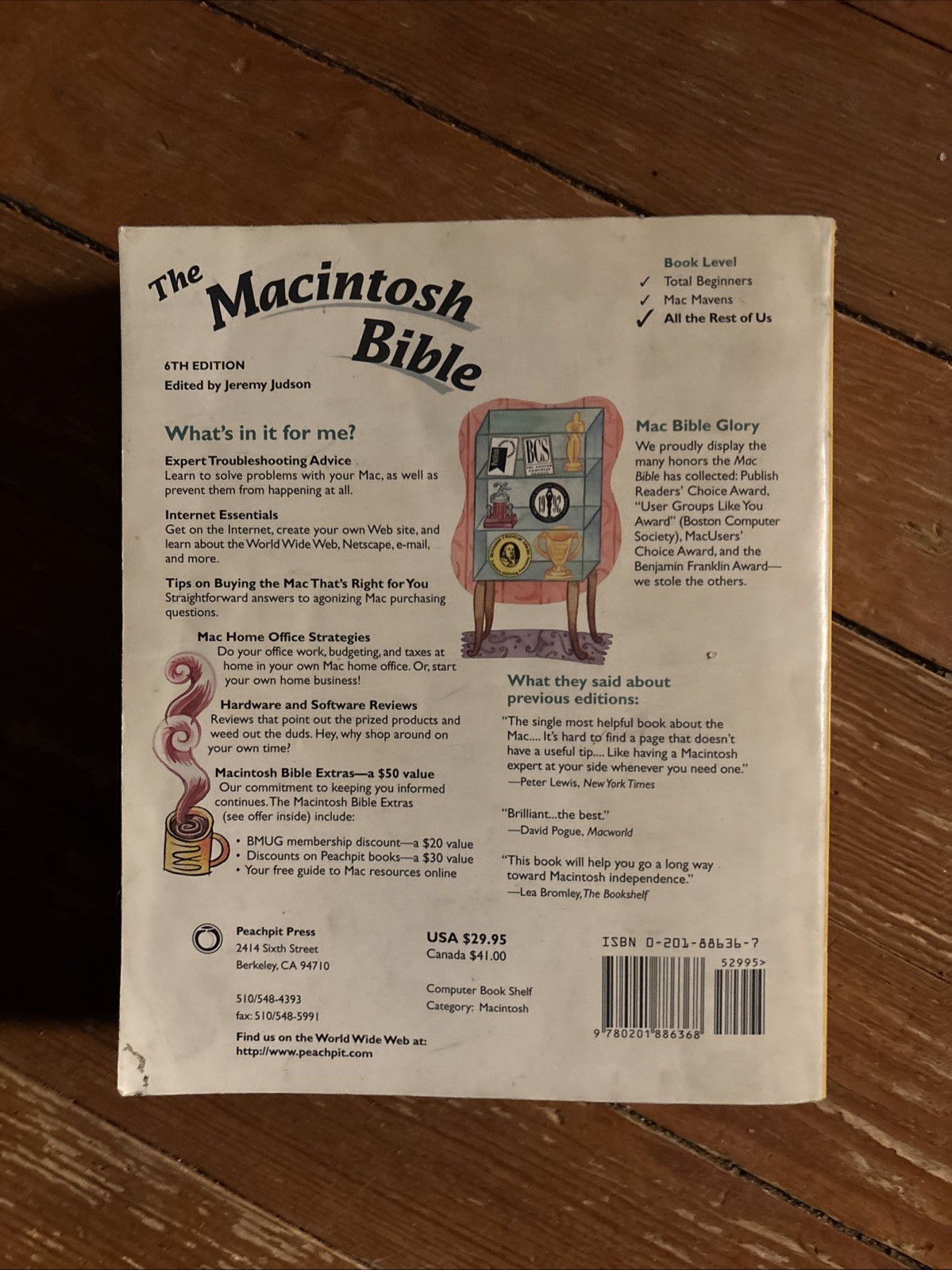 The Macintosh Bible by Jeremy Judson 6th Edition 991 Pages!! (1996, Trade Paper)