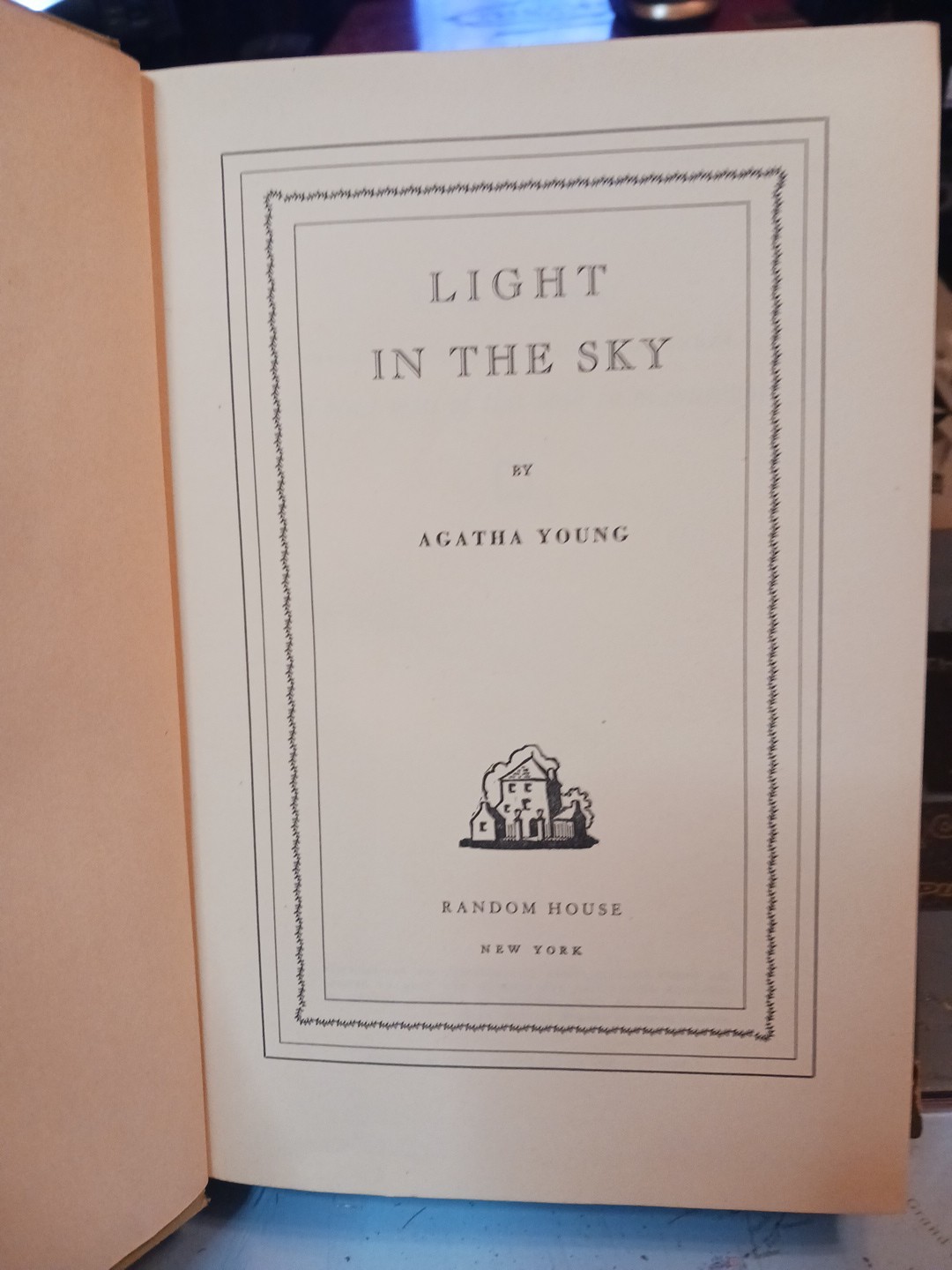 Light in the Sky by Agatha Young 1948 Edition HC Book