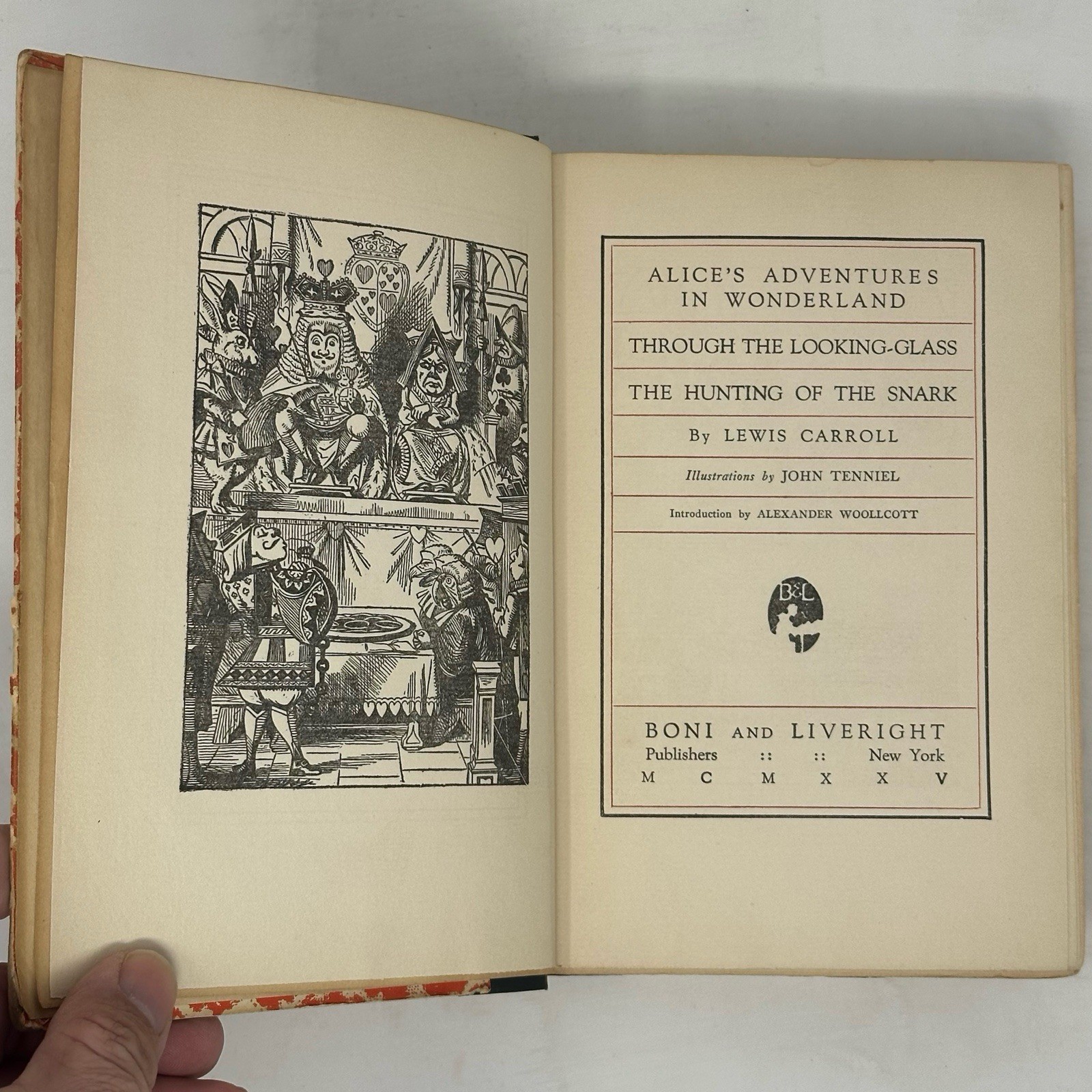 Alice’s Adventures in Wonderland Through the Looking-Glass Snark 1925 HC
