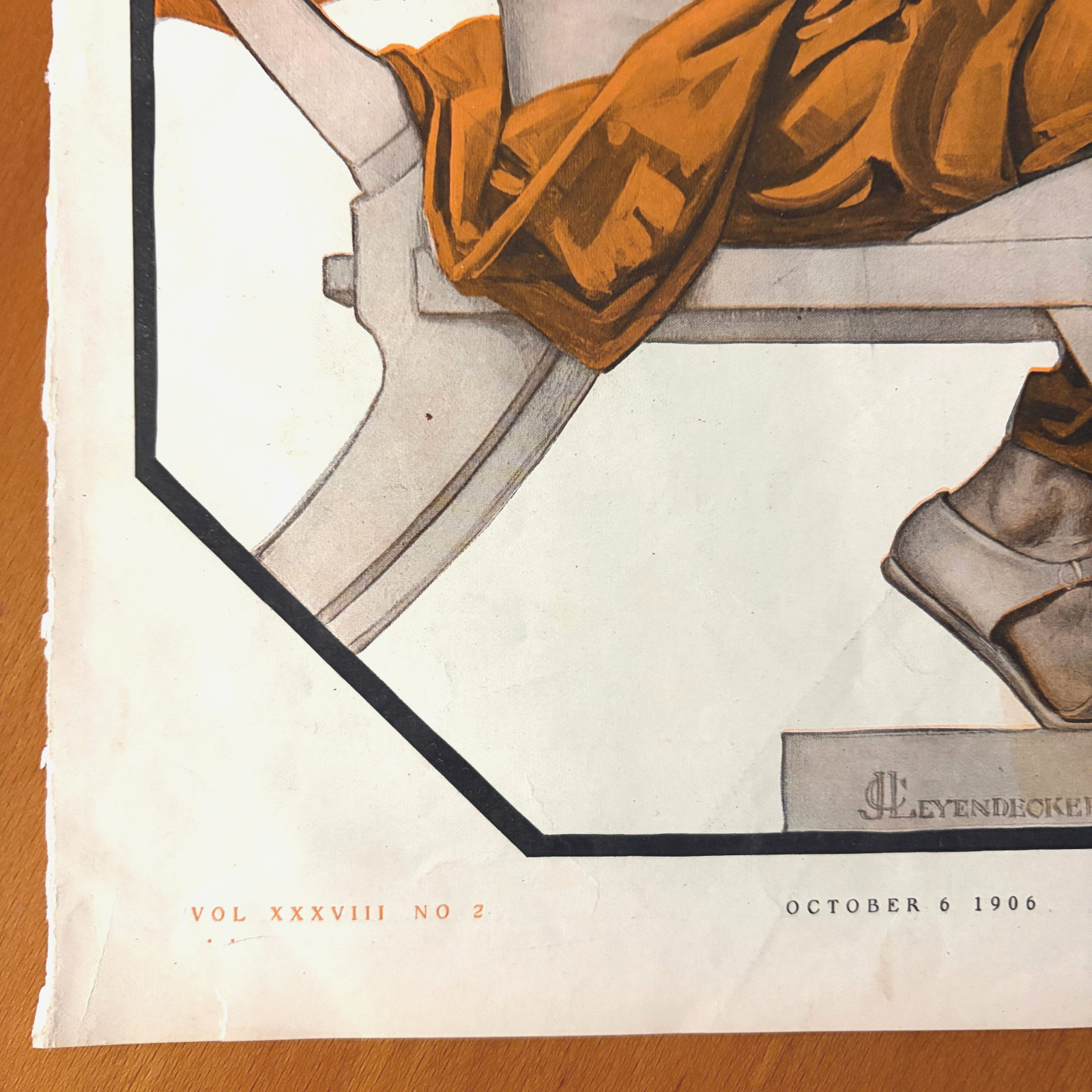 Collier’s Mag October 6 1906 Sexy SCRIBE – JC Leyendecker Art – from Bound Book