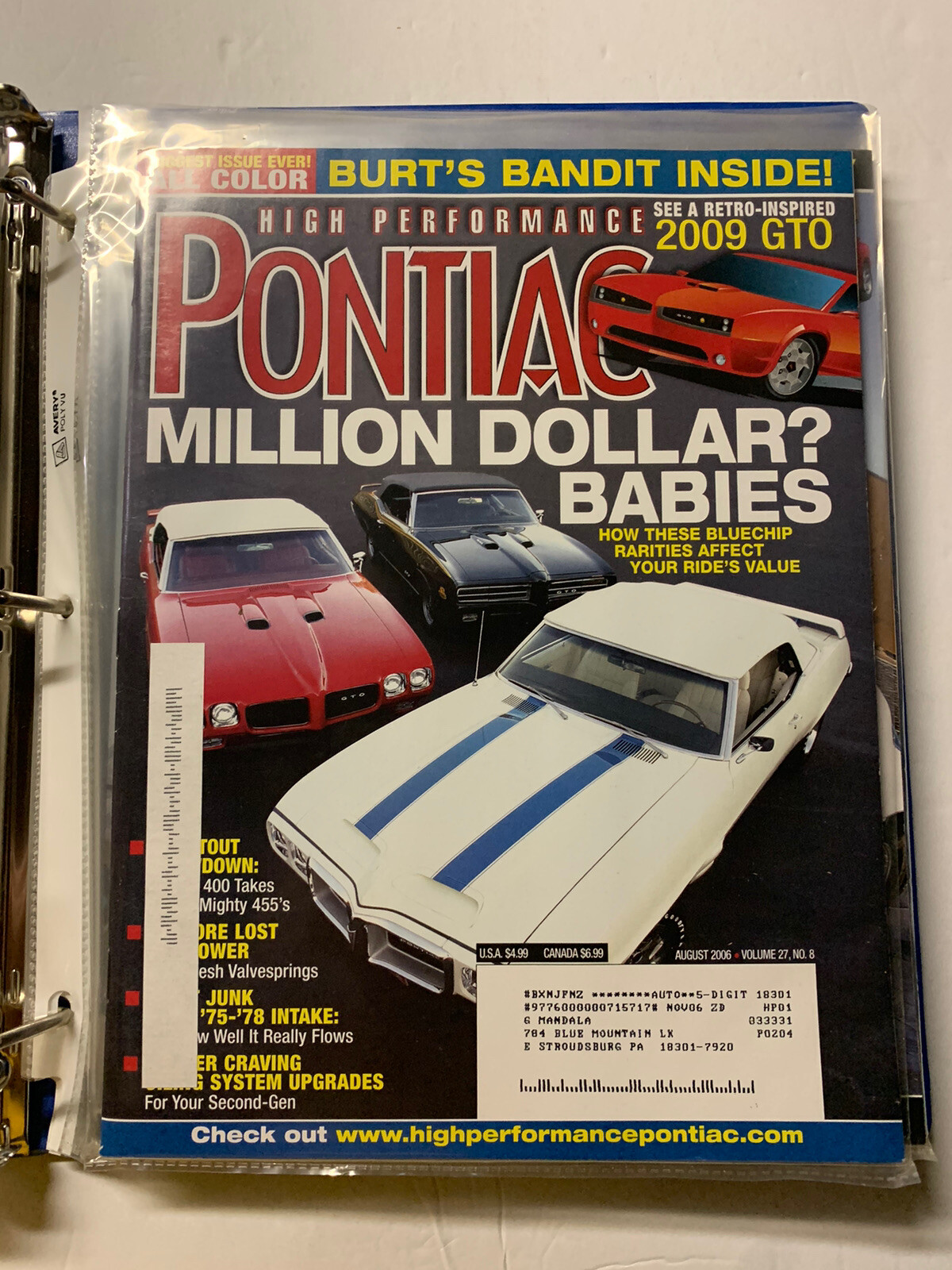 Pontiac MAGAZINE 2006… 12 In Total. Near Mint-Mint. None Finer