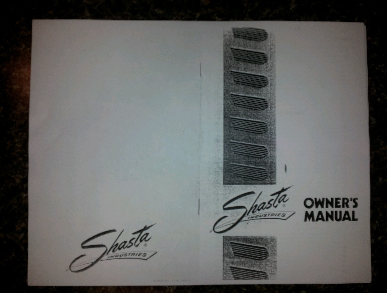 SHASTA VINTAGE TRAVEL TRAILER OWNERS MANUAL NEW (COPY)