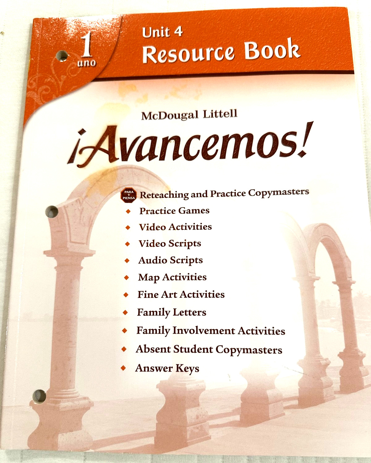 Avancemos! Unit Resource Book 4 Level 1 ((Spanish Edition)