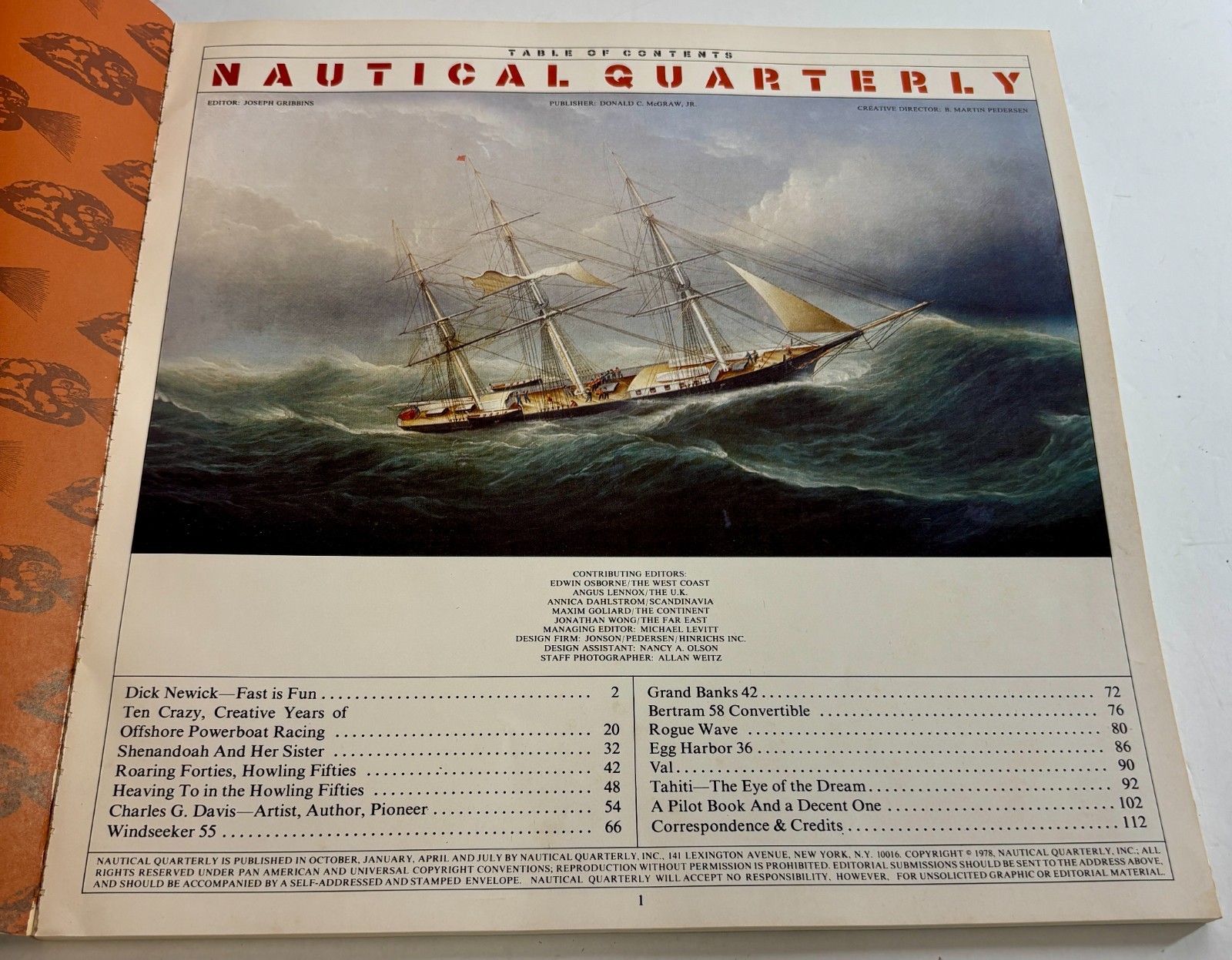 Nautical Quarterly No. 2 Vintage Sailing Magazine w/Original Slipcase VG