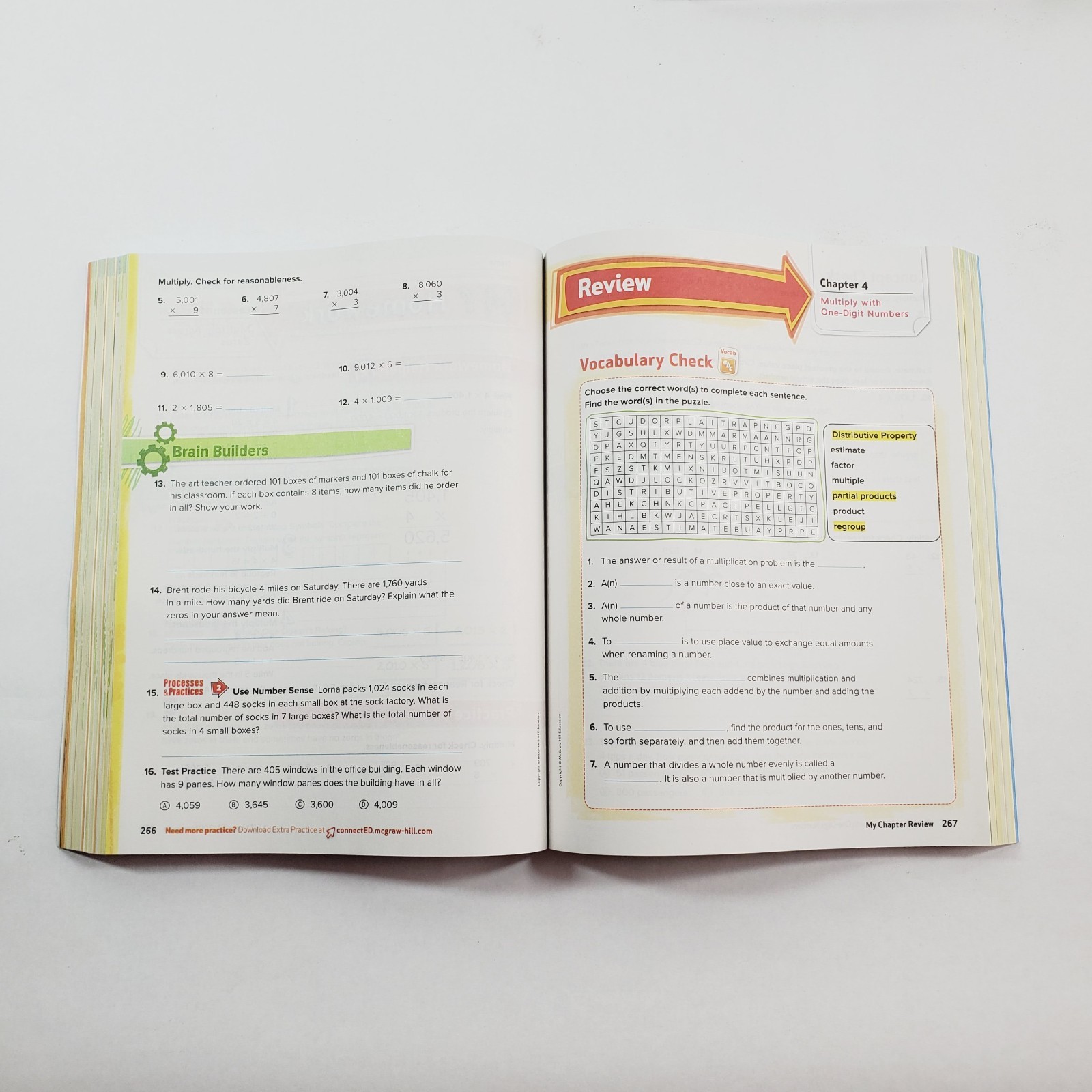 McGraw-Hill My Math Book Grade 4 Volumes 1 and 2 Student Edition Workbooks PB