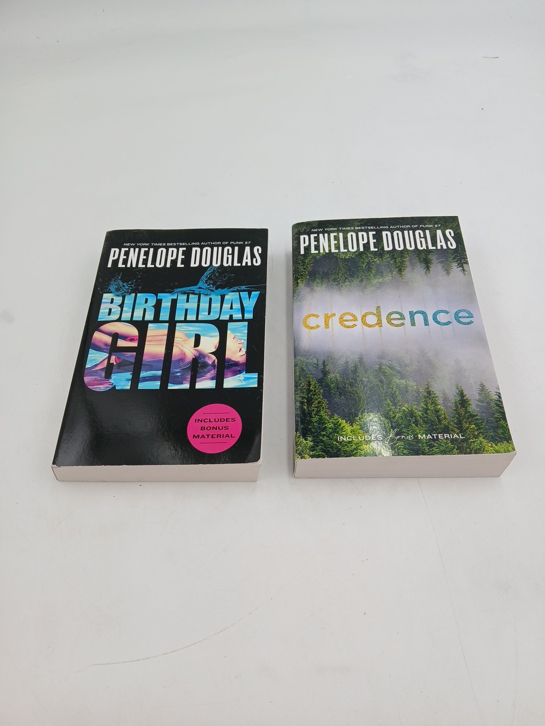 Penelope Douglas Book Lot of 2 Paperback Credence Birthday Girl Bonus Material