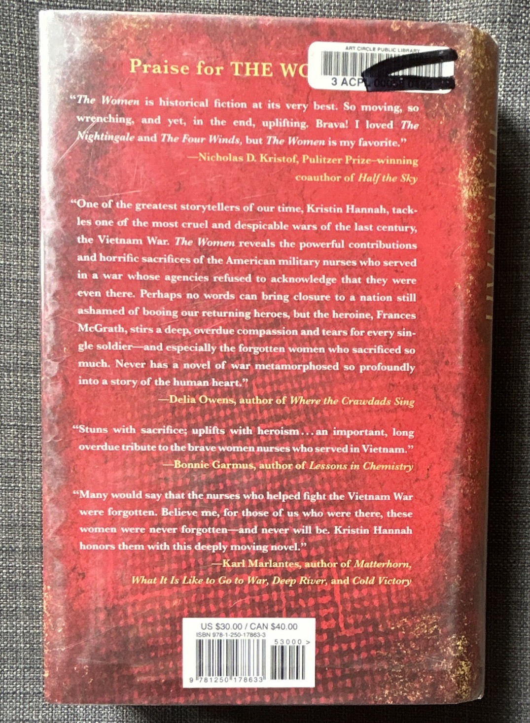 Kristin Hannah The Women Hardcover w/ Dust Jacket Historical Fiction 2024