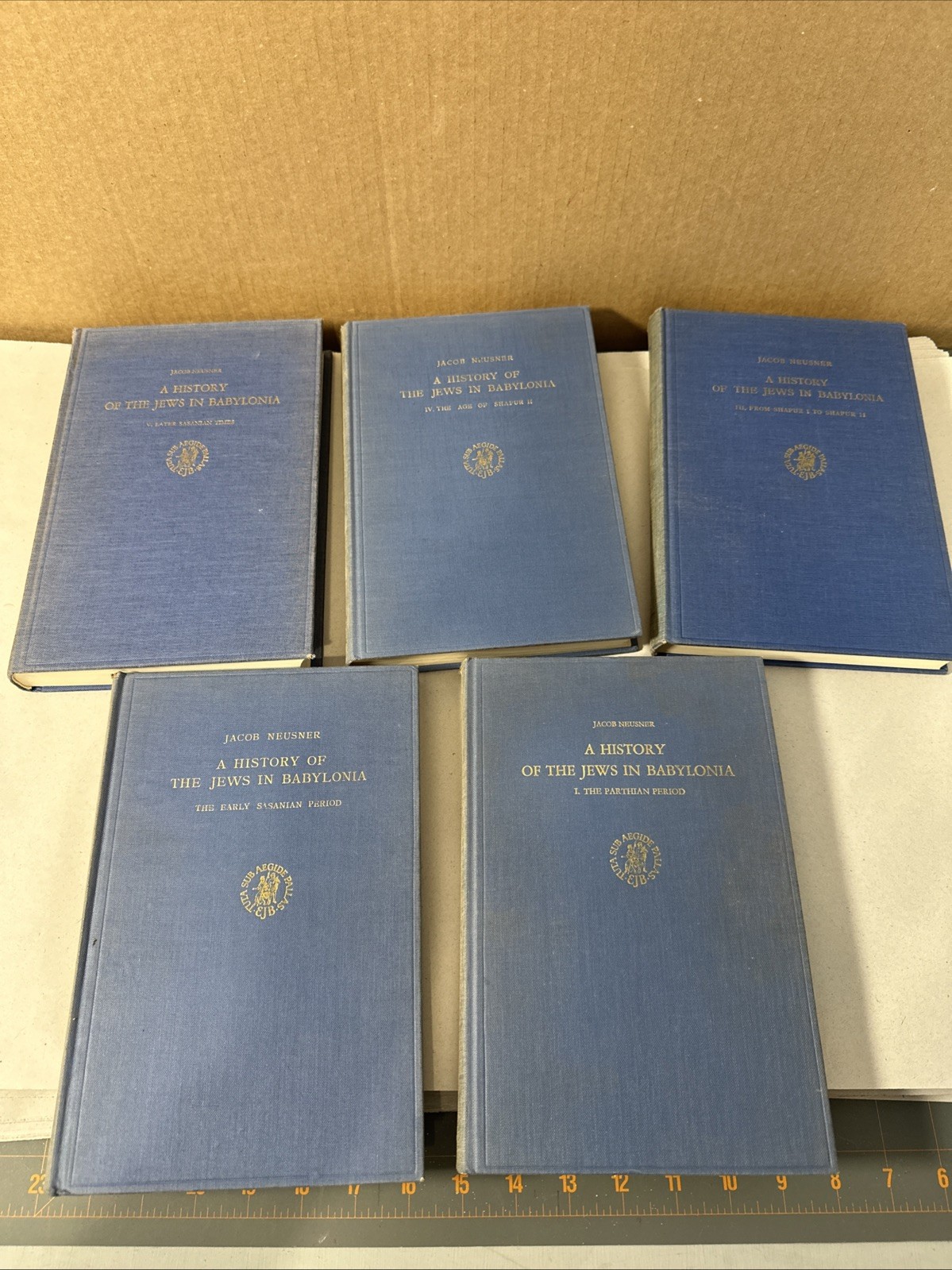 A History of The Jews In Babylonia by Jacob Neusner 5 Volume Set First Edition