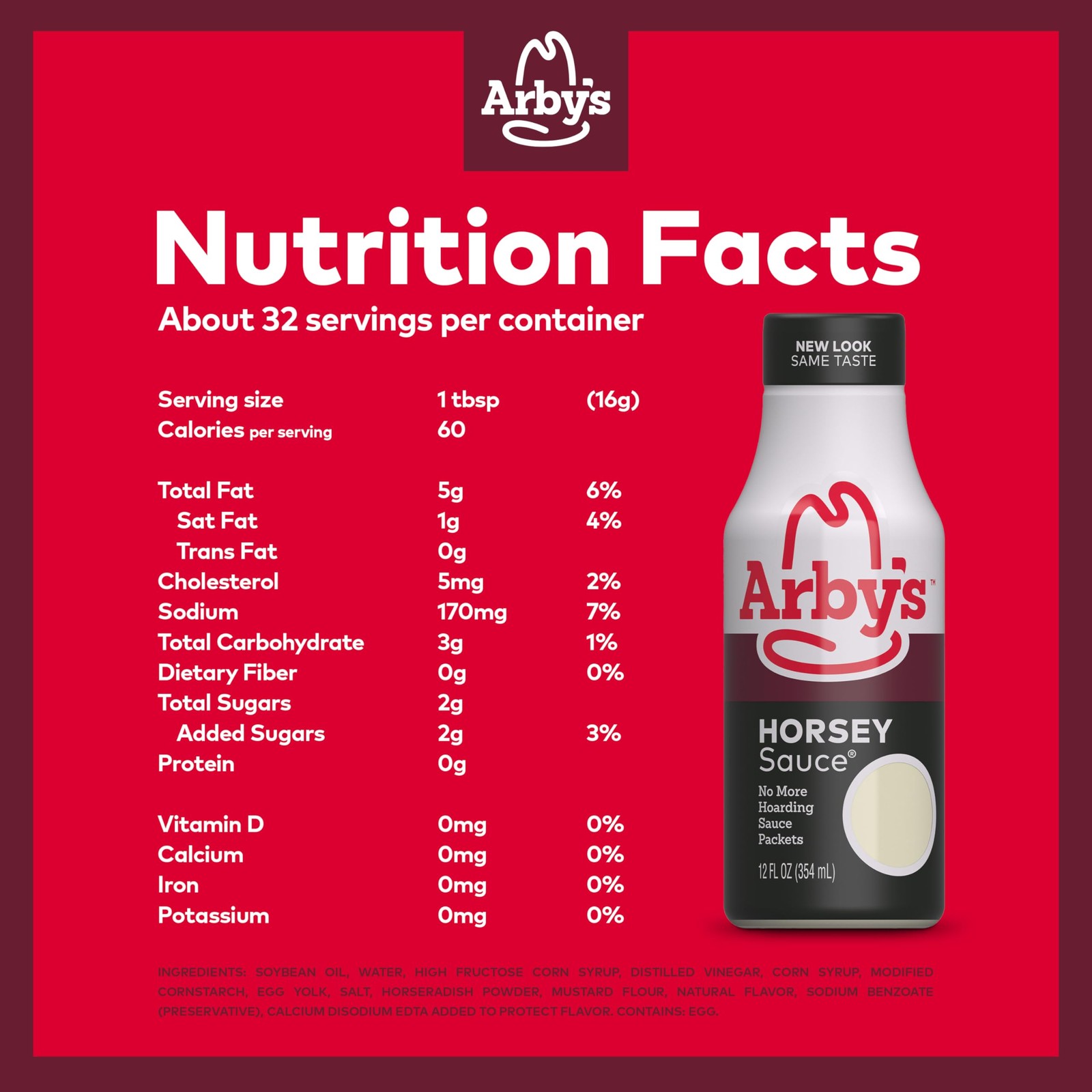 Arby’s Horsey Sauce, 12 fl. oz., All Purpose Horseradish Regular (Pack of 2)