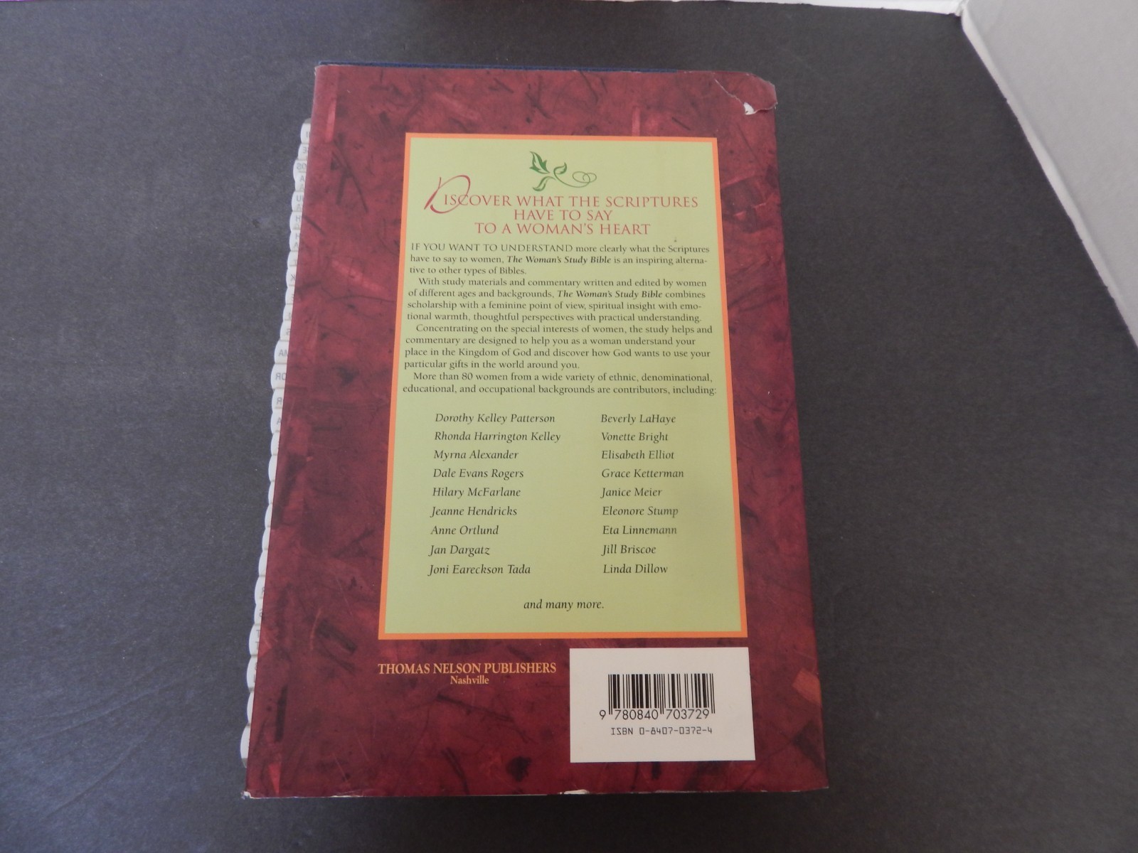 Woman’s Study Bible NKJV by Thomas Nelson Pub. (HBDJ 1995)