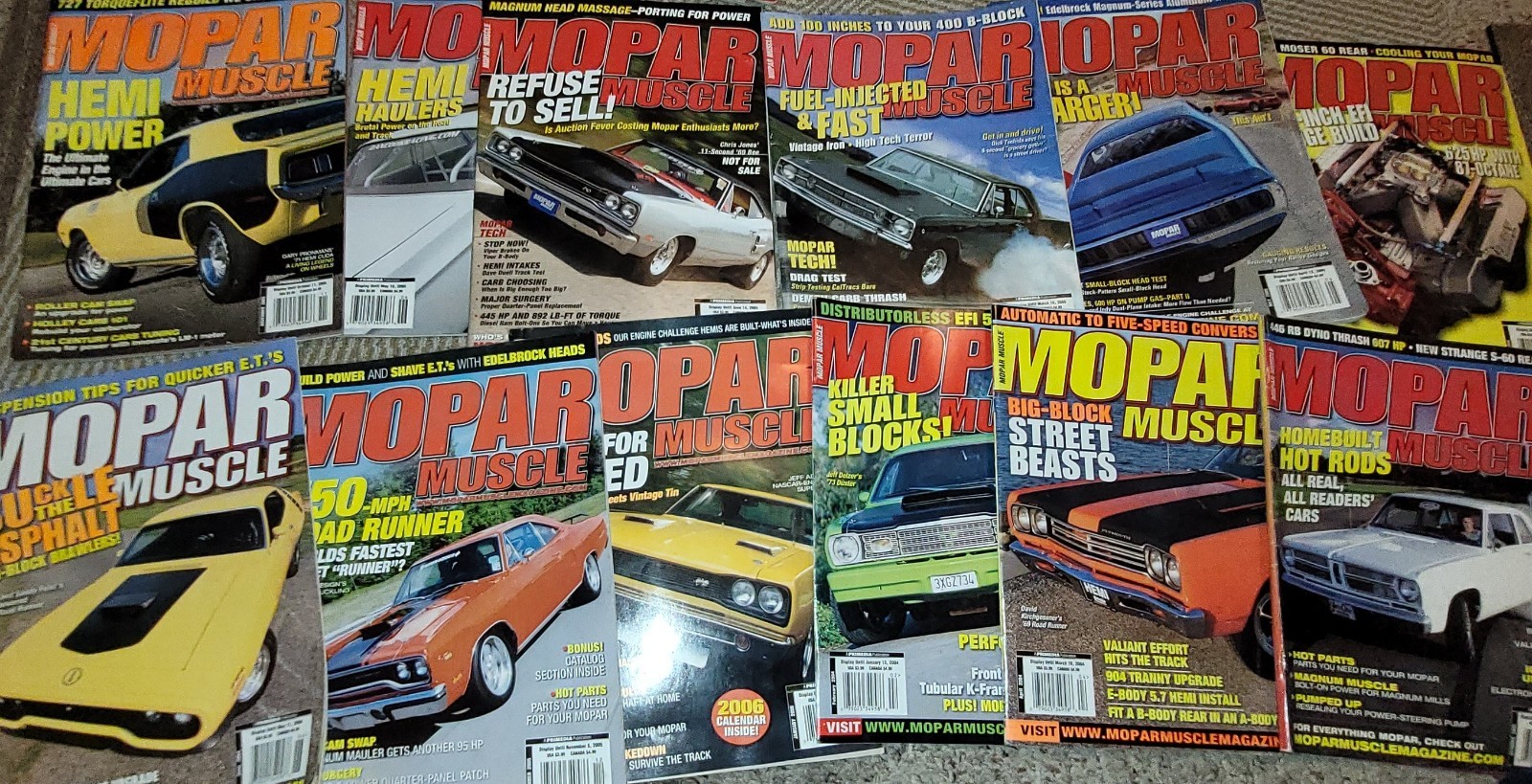 Mixed Lot of 55 Mopar Muscle Magazines Years 2000-2012 See Pics & Description