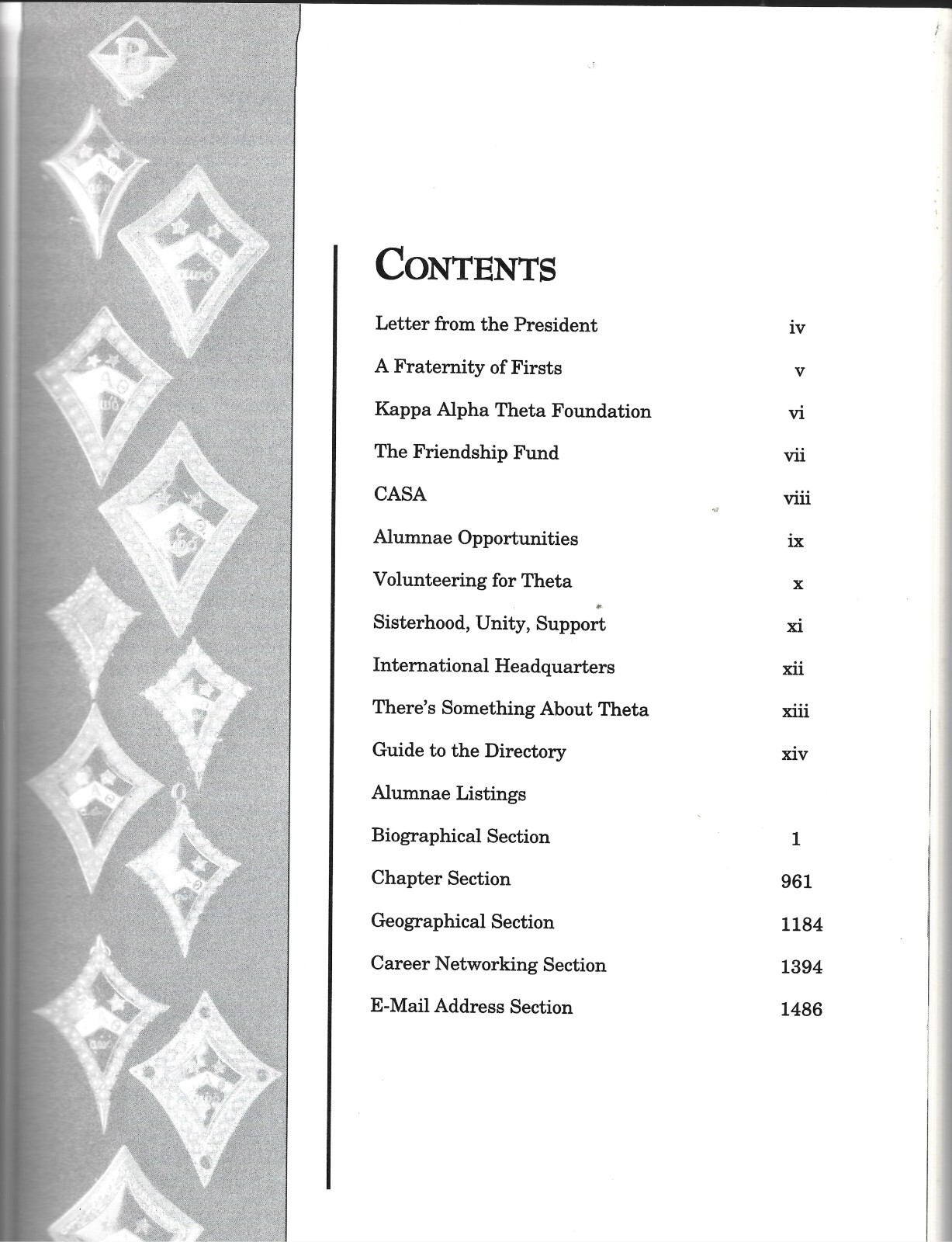 1997 Kappa Alpha Theta Fraternity Alumnae Directory HB w/out dj-1,560 pages
