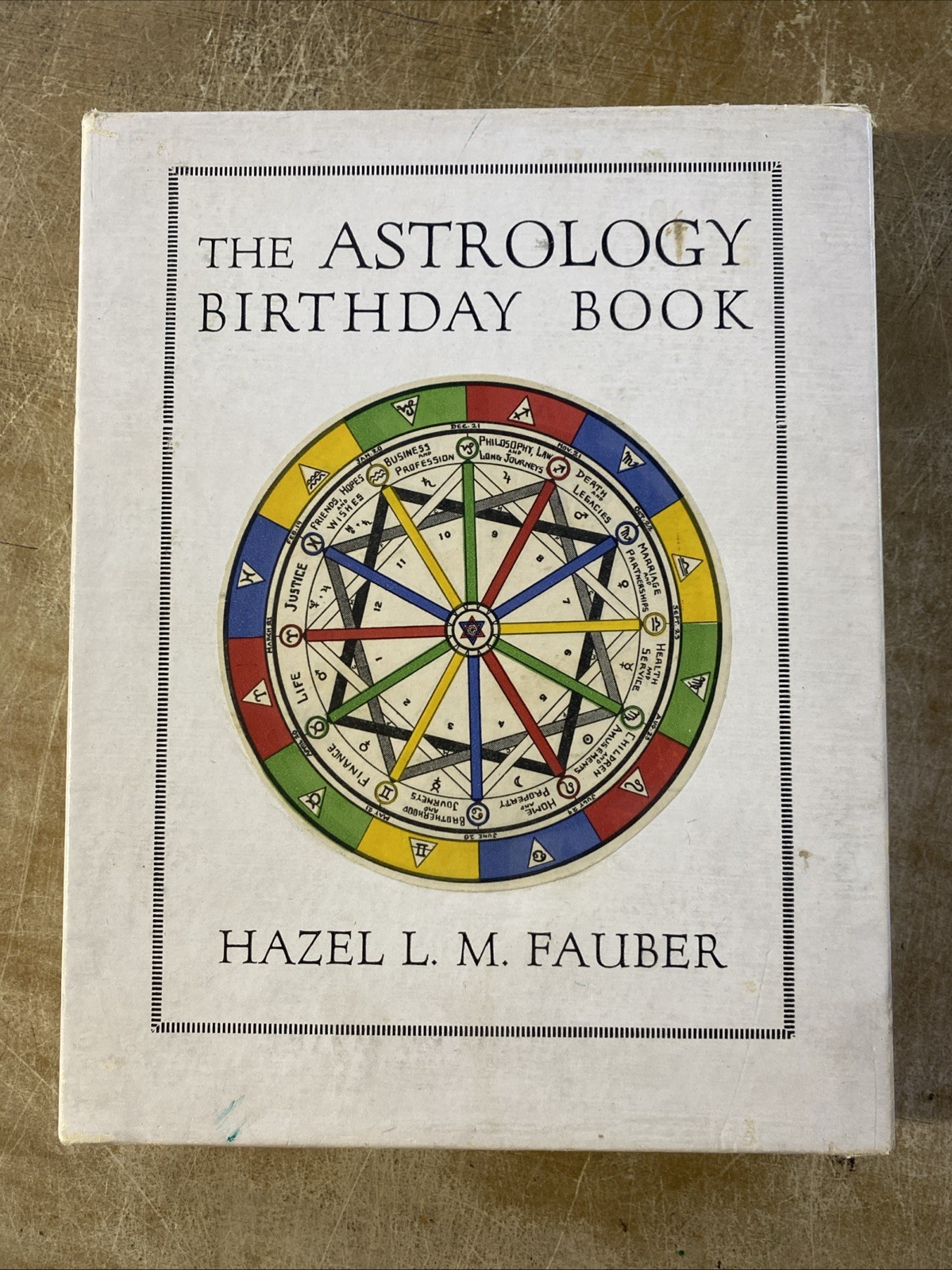 The Astrology Birthday Book Hazel Fauber SIGNED 1929 HC DJ w/ Box