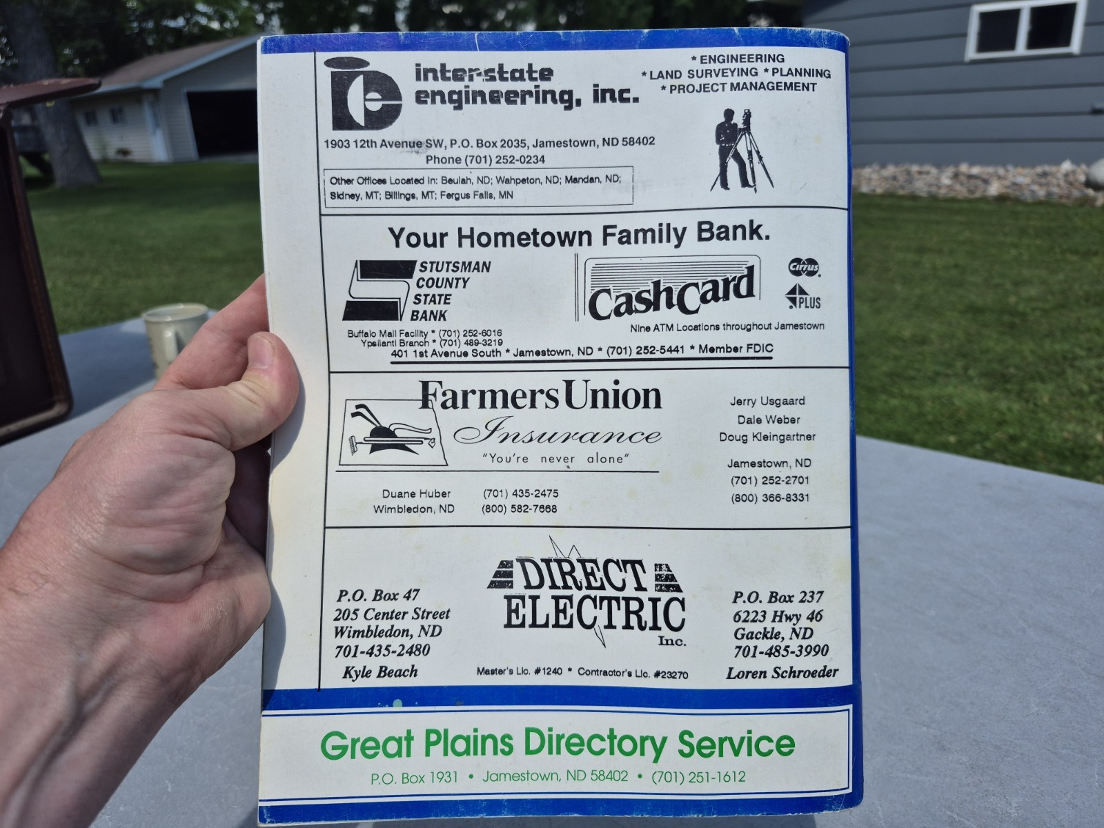 1997 Stutsman County North Dakota Plat Book & Directory 172 Pages