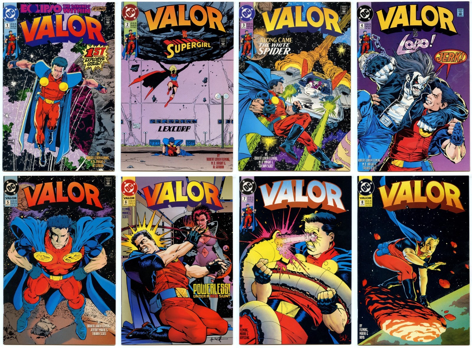 DC Comics Valor 1992 #1-8 run Bundle Comics read once then Bagged and boarded