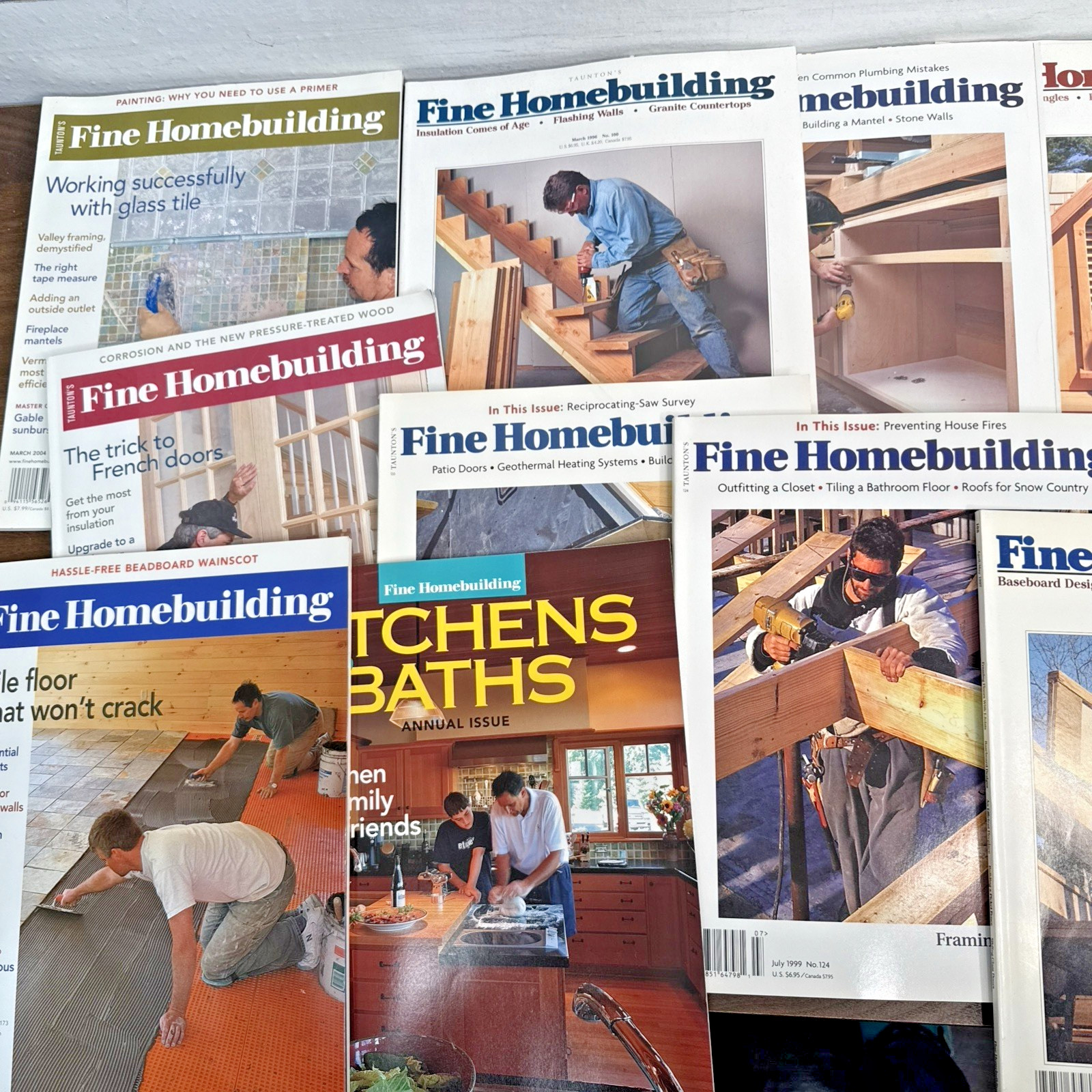 Tauton’s Fine Homebuilding Magazines Lot of 48 Magazines Years 1996-2005