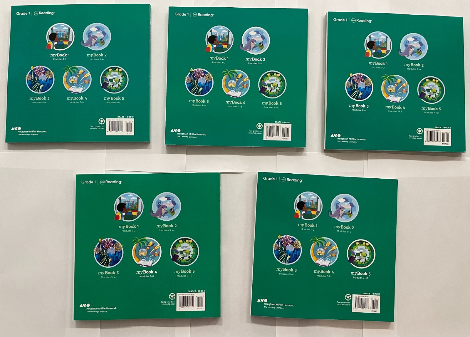 HMH Into Reading myBook grade 1 complete (volumes 1-5) ***NEW***