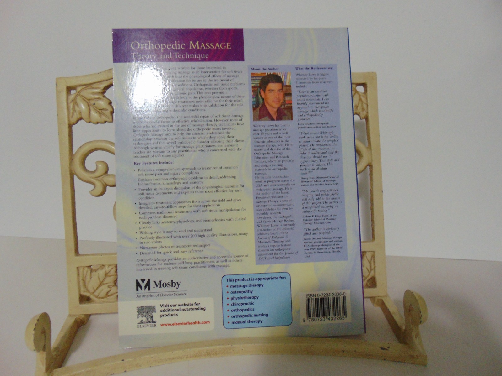 Orthopedic Massage : Theory and Technique by Whitney W. Lowe 2003 Softcover