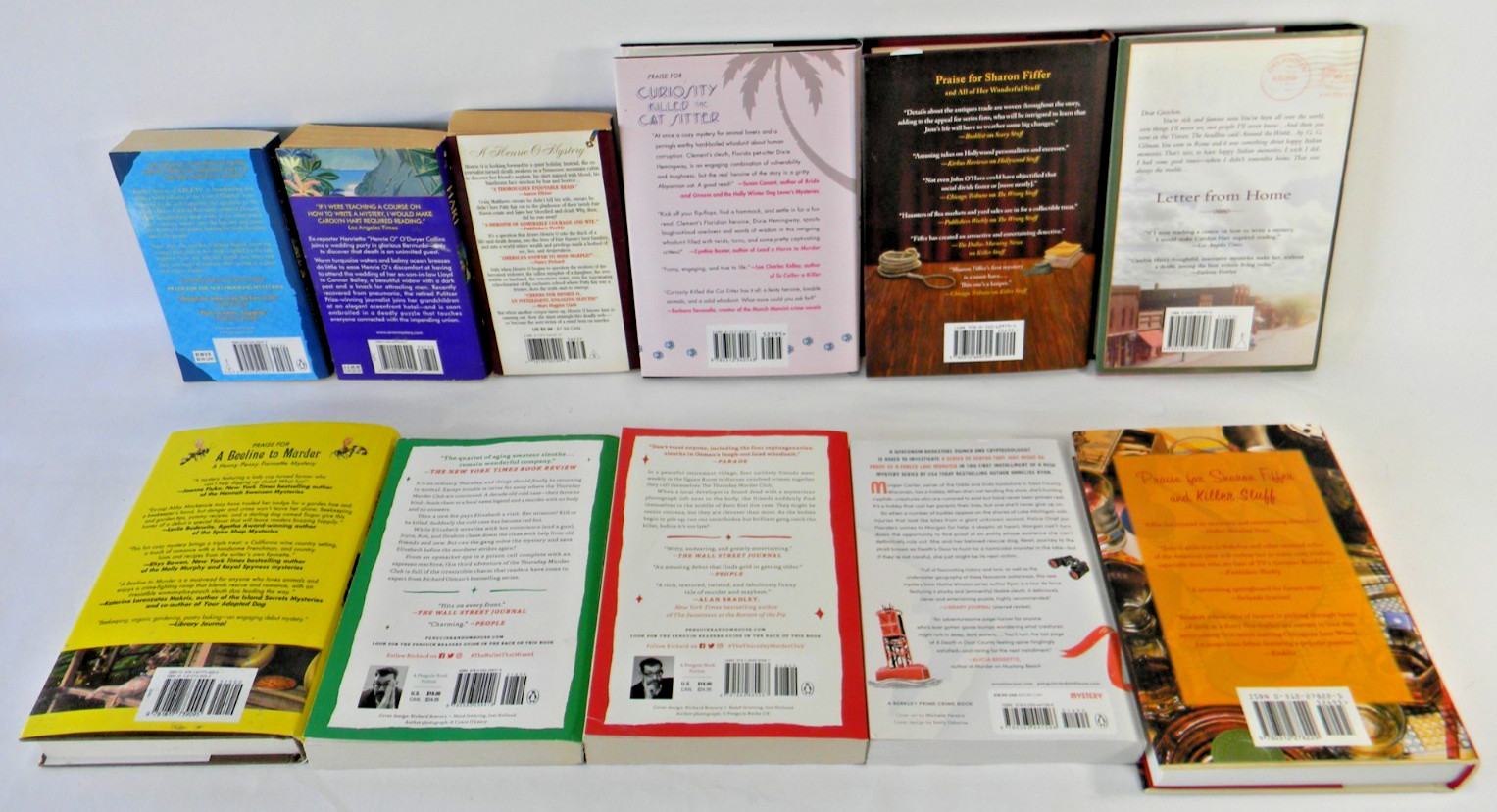Lot of 11 cozy mysteries (Mixed Lot) Carolyn Hart, Annelise Ryan & more (PB) VG