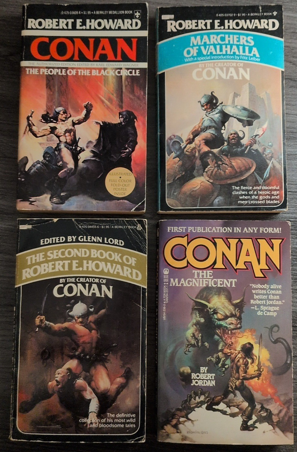 Conan Mixed Publisher lot Berkley, Zebra, Tor by Robert E. Howard, Robert Jordan