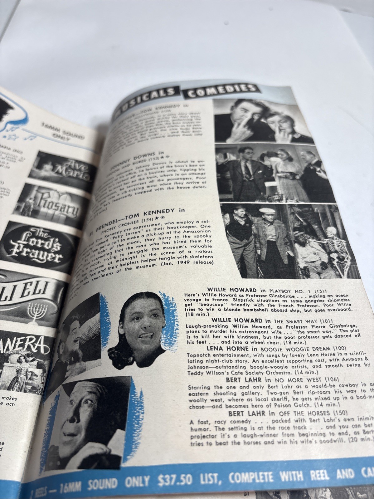 Vtg Price guide for 8-16mm reel-to-reel movies, Shows, Sports and cartoons 1950