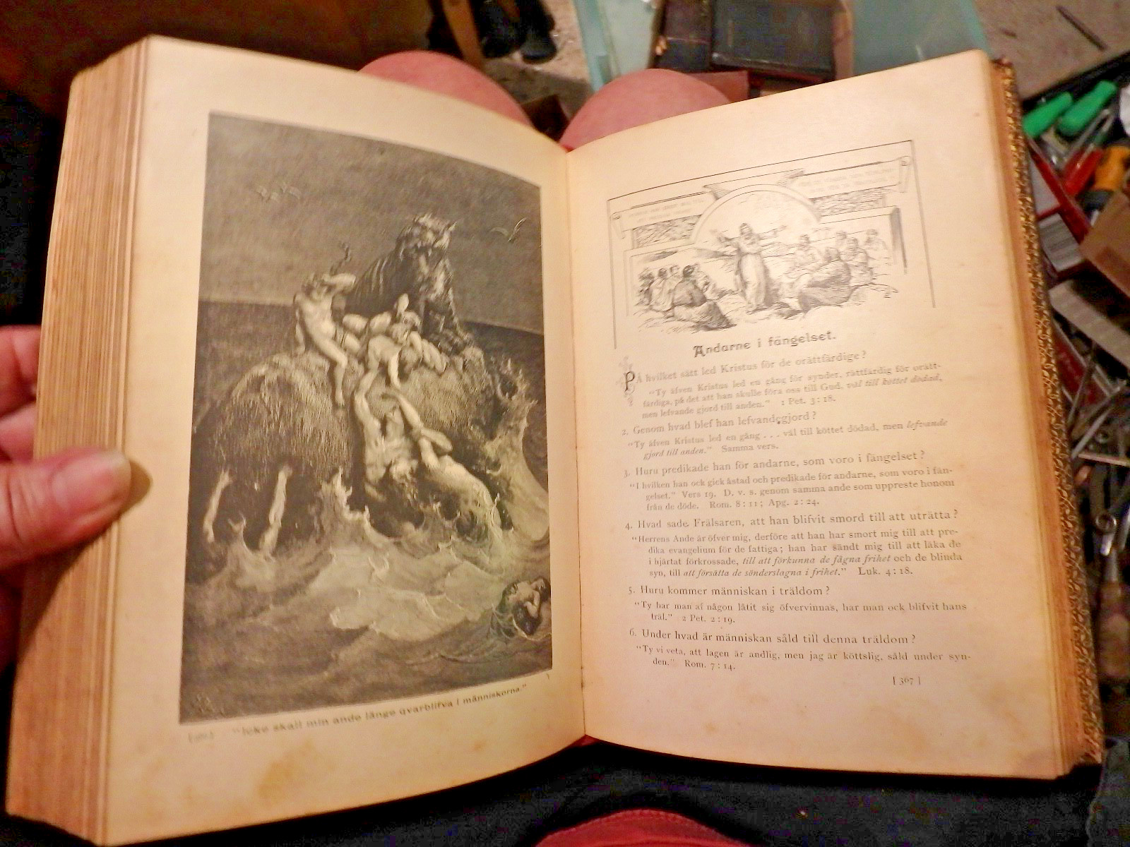 3A 1890 edition- BIBELLASNINGER fur Familjekretsen LIFVET swedish 637 pages
