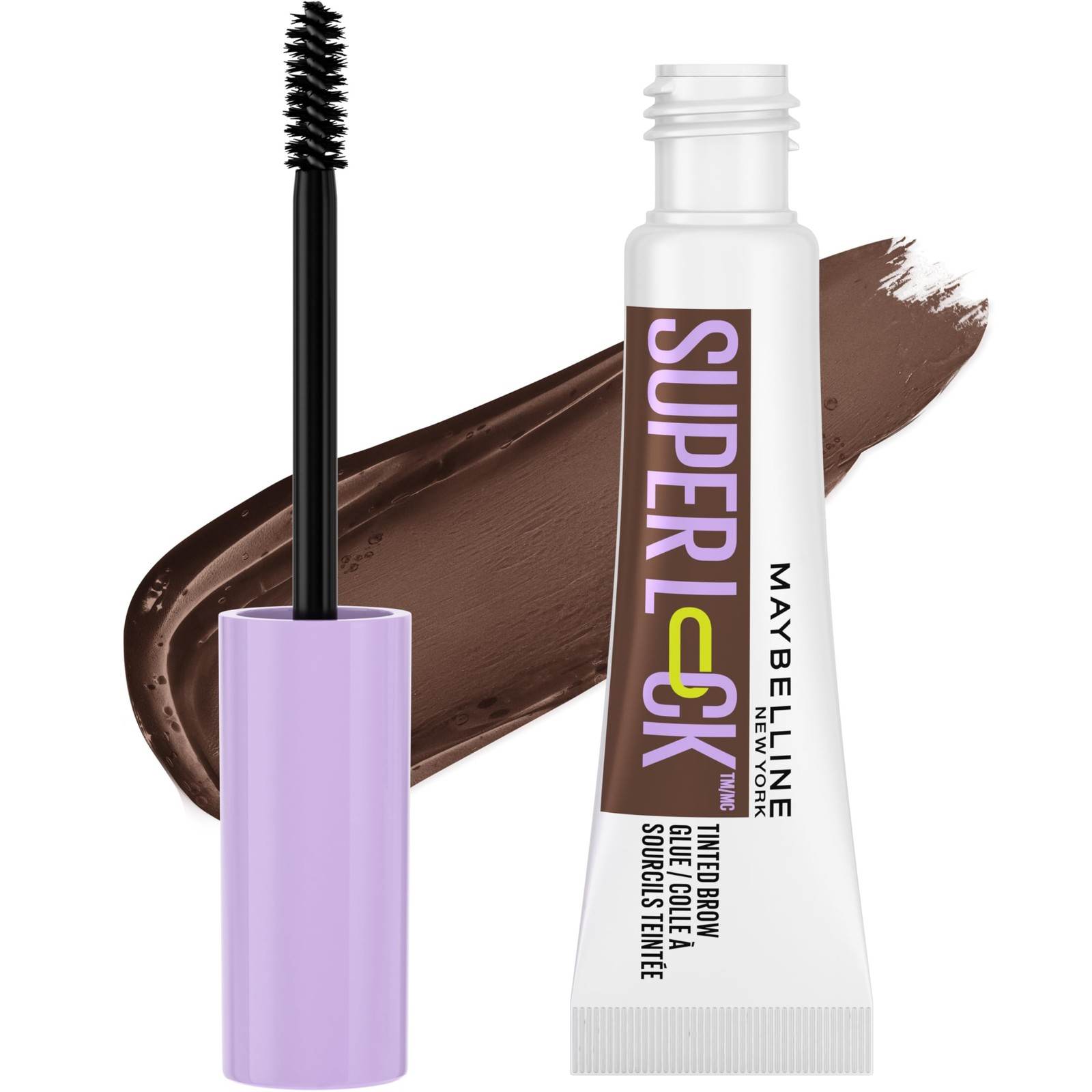 Maybelline Super Lock Brow Glue 0.23 Fl Oz (Pack of 1), 260 Deep Brown