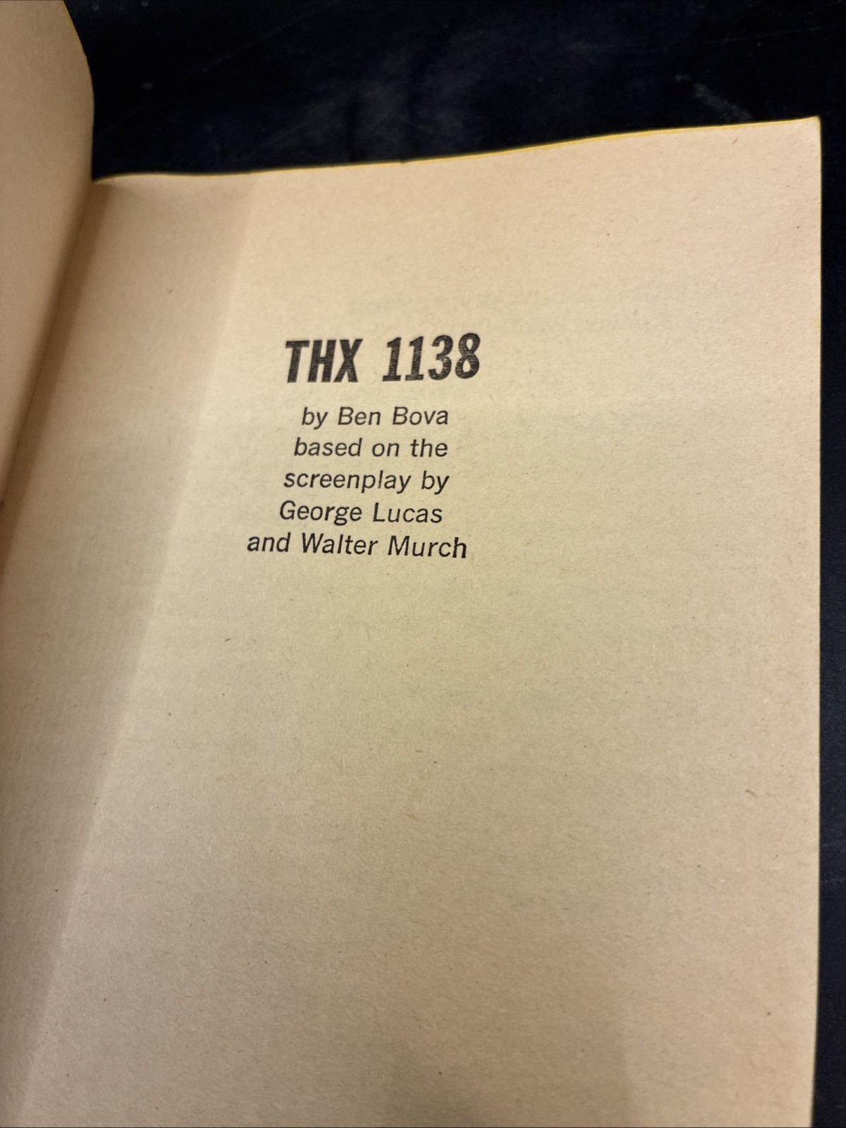 VTG 1971 THX 1138 by Ben Bova (George Lucas Screenplay) 1st Printing Film Tie-in