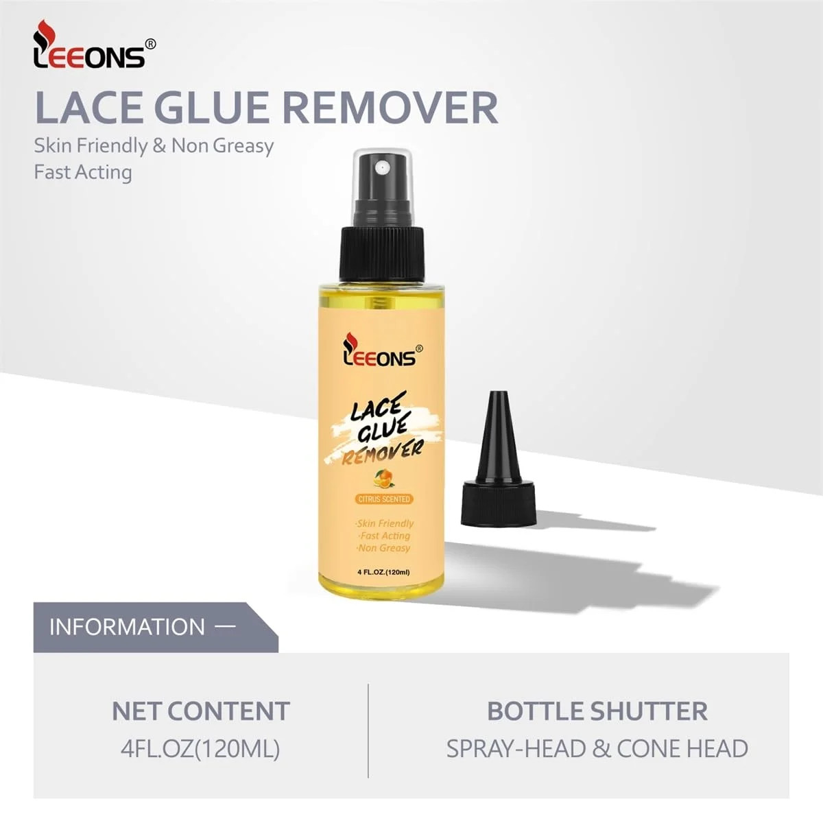 4OZ/120ML Tape Lace Remover Fast Acting/Bond Release Spray/Residue Removal Solut