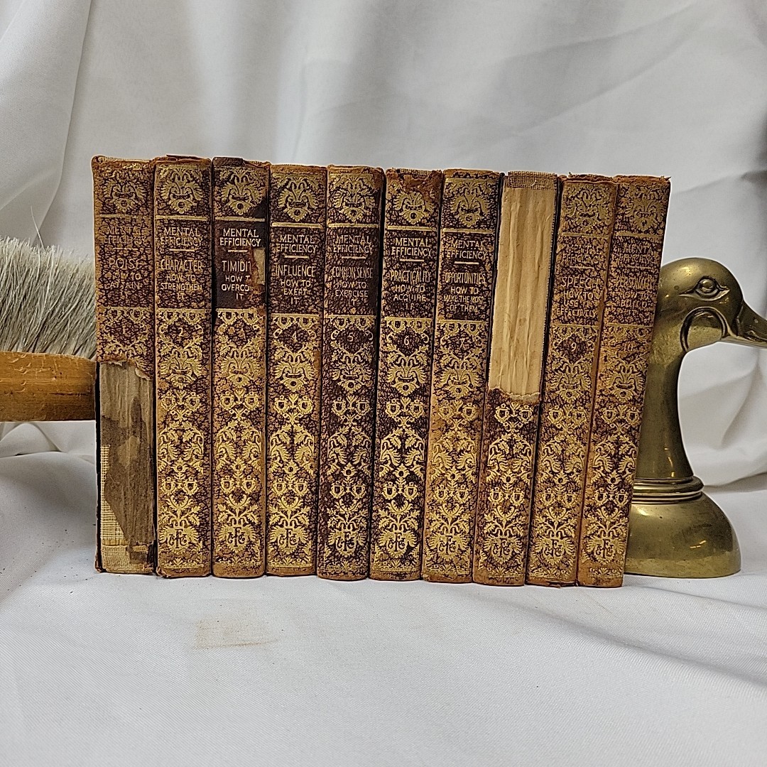 1915 Mental Efficiency Series Complete 10 Volume Set Hardcover Books