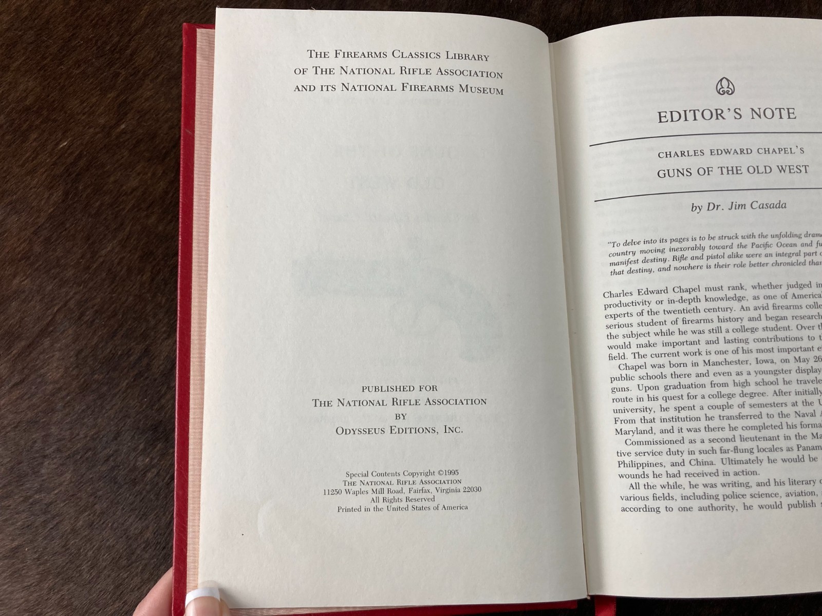 Guns Of The Old West by Charles Edward Chapel Hardcover 1995