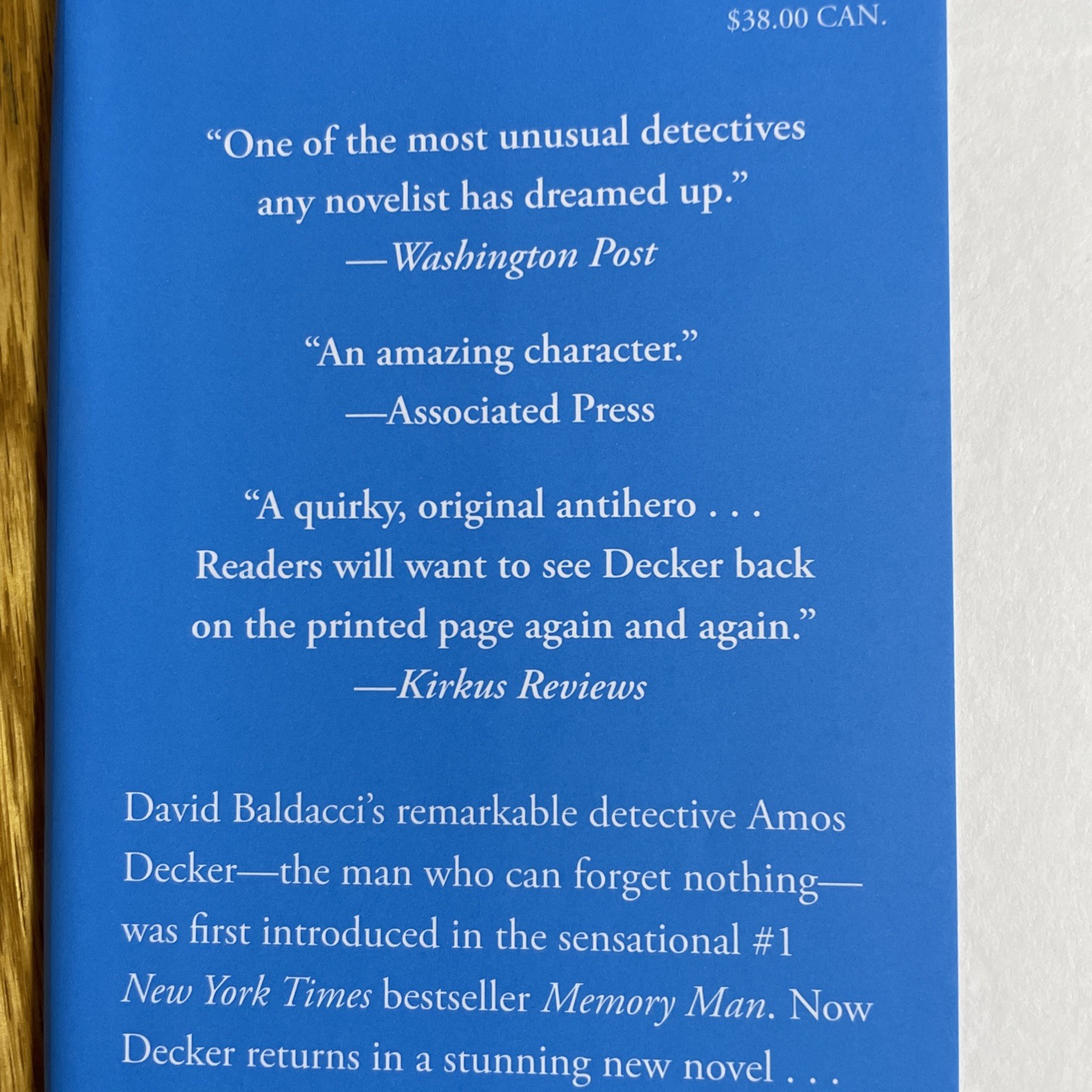 David Baldacci THE FIX Hardback Book Signed First Edition