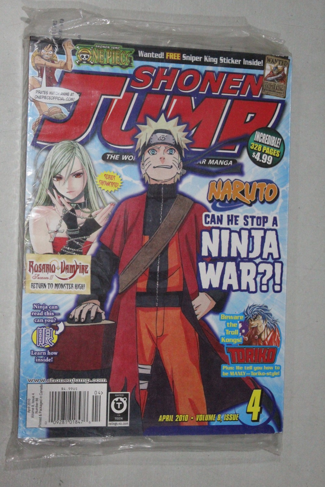 2010 April Vol 8 Issue 4 Shonen Jump Magazine Sealed NEW