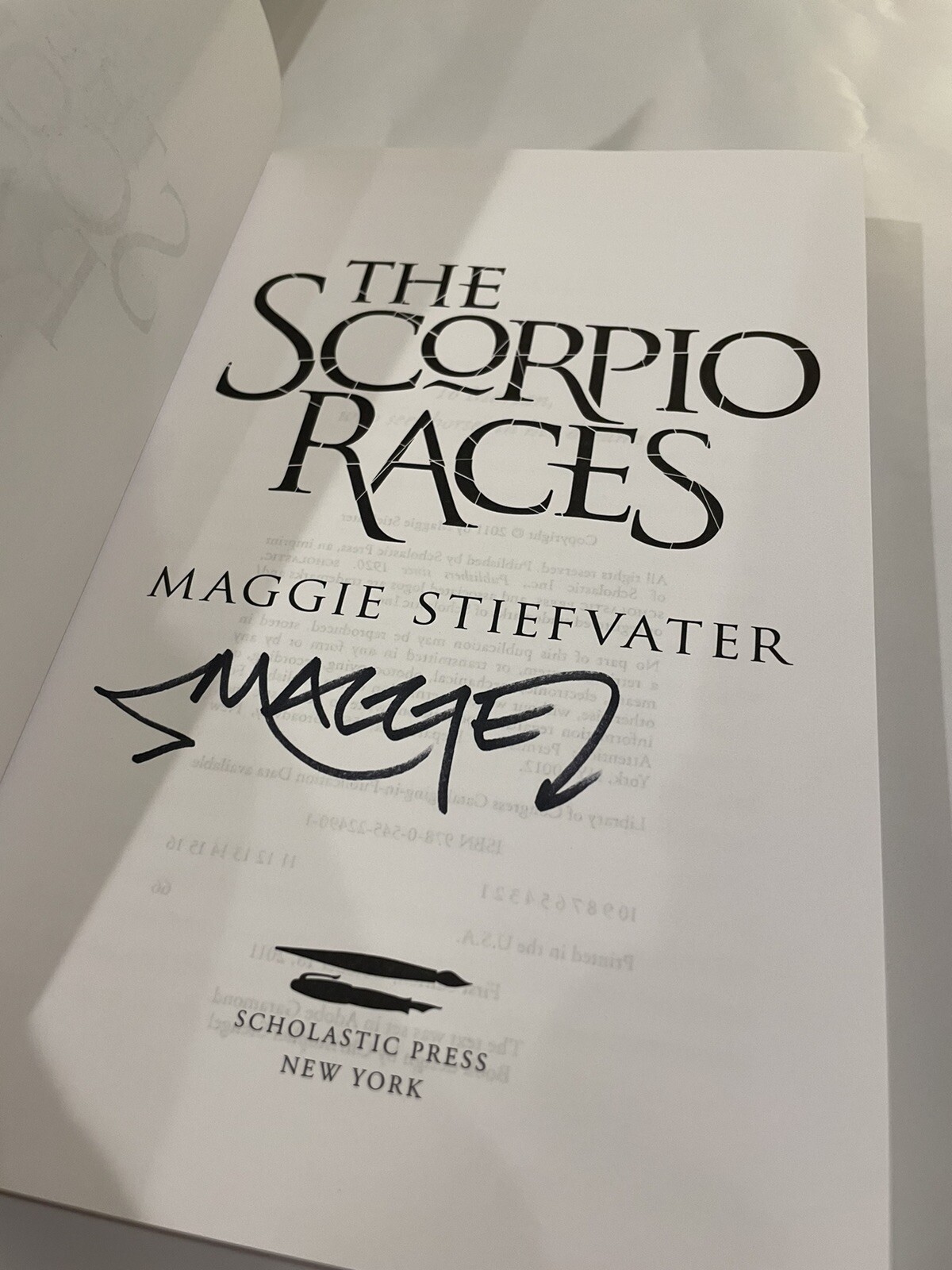 Signed Paperback ARC Uncorrected Proof The Scorpio Races By Maggie Stiefvater