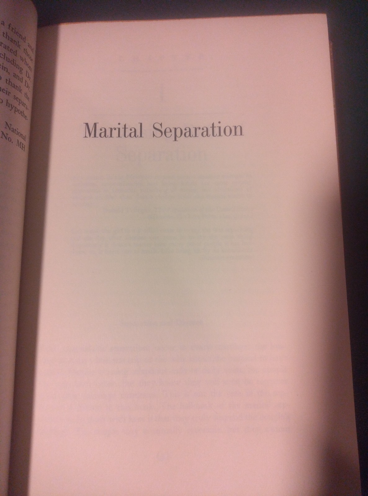 Marital Separation Robert S. Weiss 1975 Hardcover First Edition 1st Printing DJ