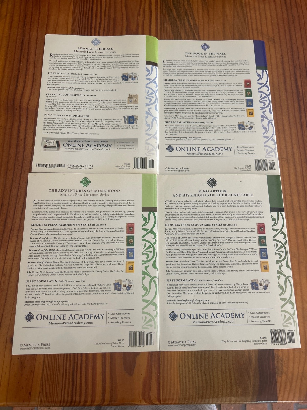Memoria Press Literature Teachers Guide Set