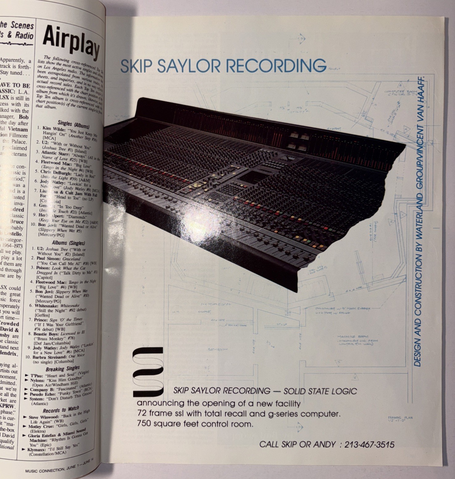 Music Connection Magazine Special Issue 1987 Tom Petty & Mike Campbell