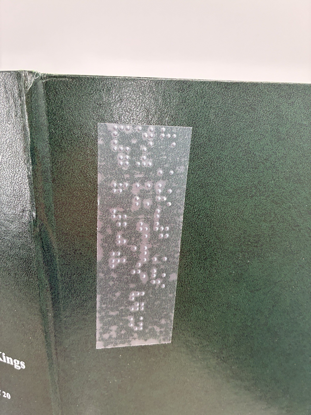 Braille Holy Bible King James Version 1 Kings 2 Kings Green Binder 2019 Printing