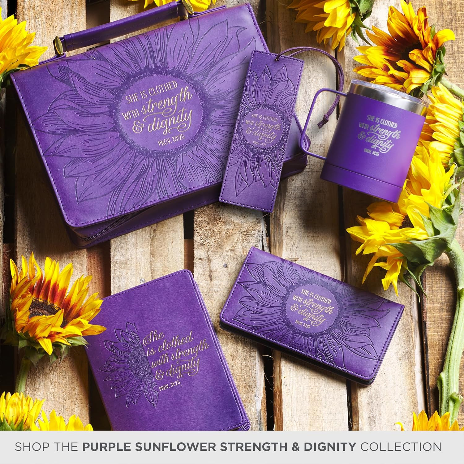 Vegan Leather Scripture Bookmark for Women: Strength and Dignity – Proverbs 31:2