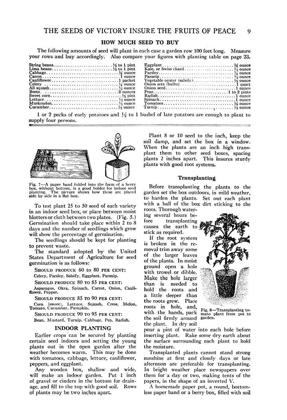1919 Victory Edition War Gardening And Home Storage of Vegetables