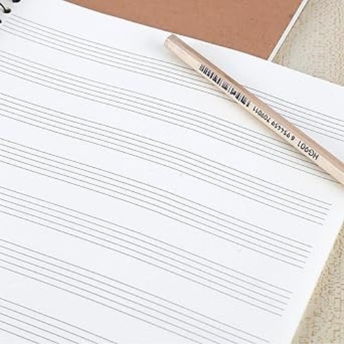 Coguzed 100 Pages Blank Sheet Music Notebook – 26X19cm Staff Paper for Musicians