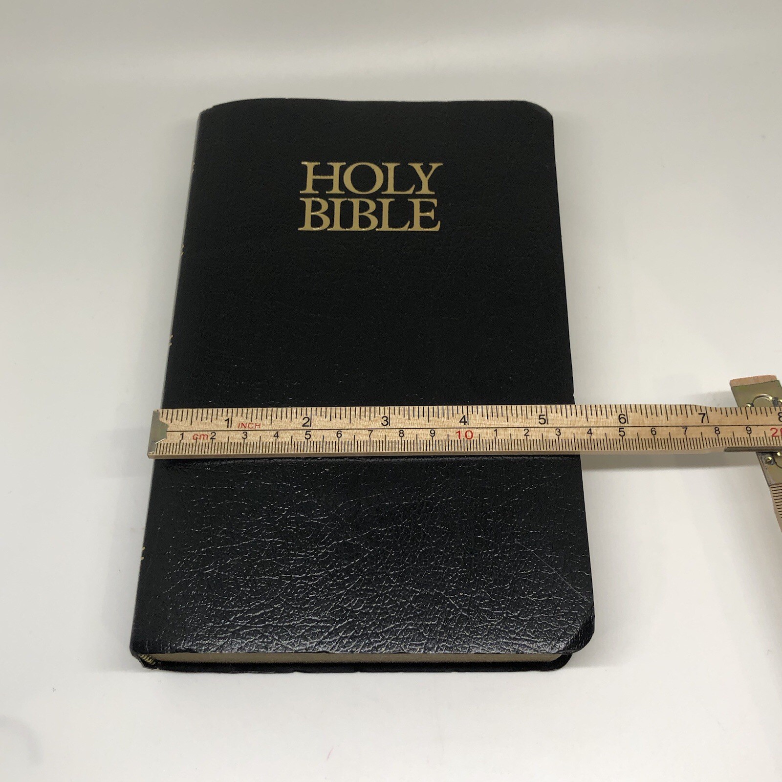 Vintage Holy Bible King James Version Zondervan Edition Leather Black Red Letter