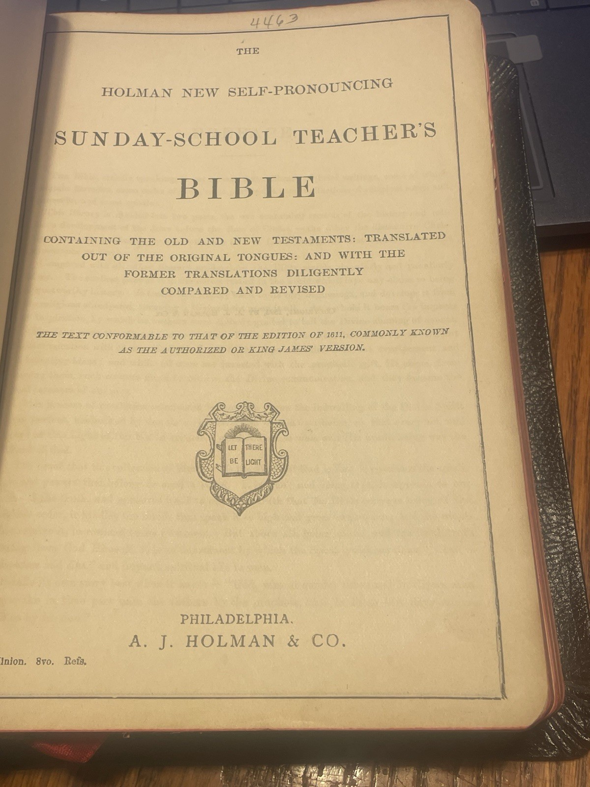 Antique The Holman New Self-Pronouncing Sunday School Teacher’s Bible 1892-1898