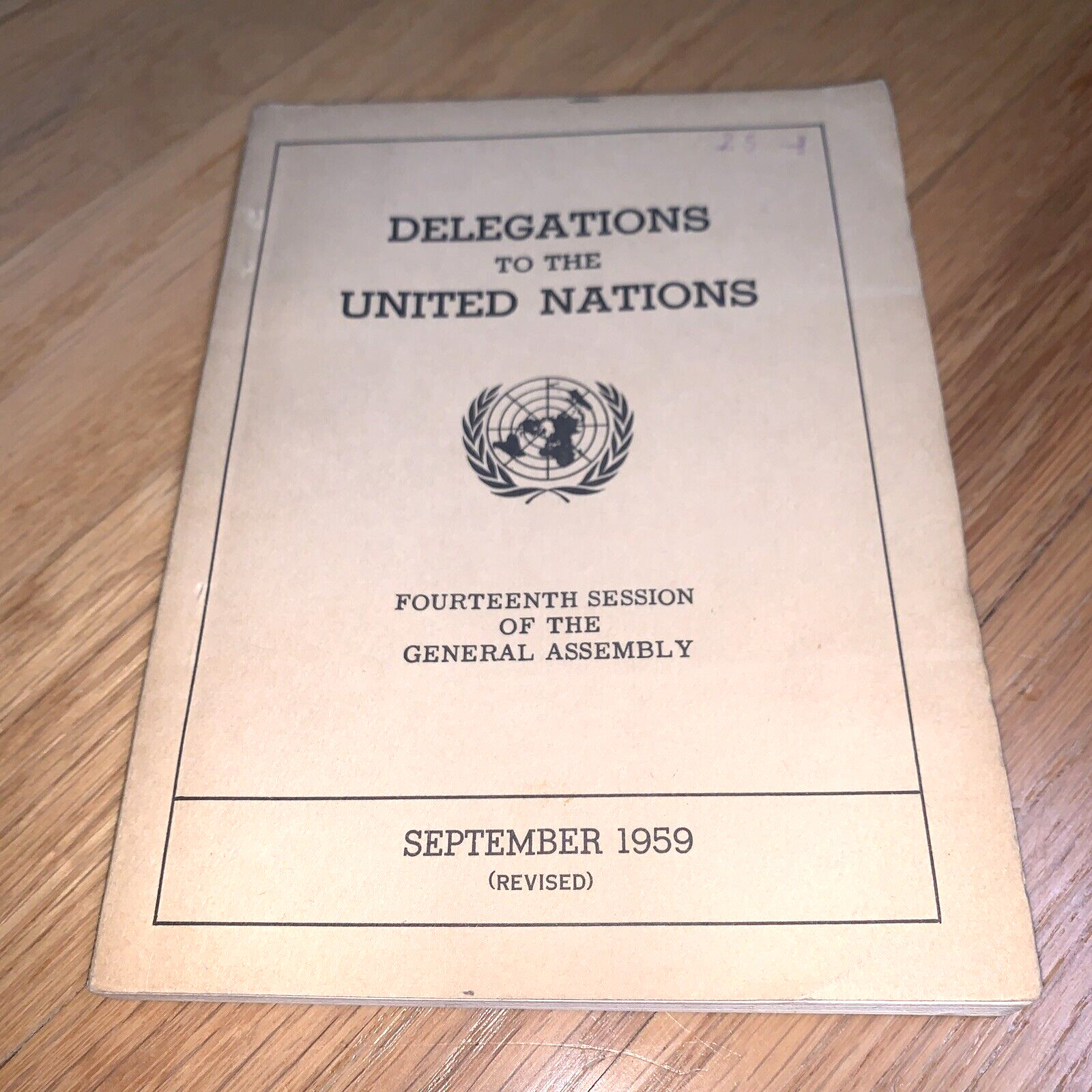 1959 DELEGATIONS TO THE UNITED NATIONS 166 pages