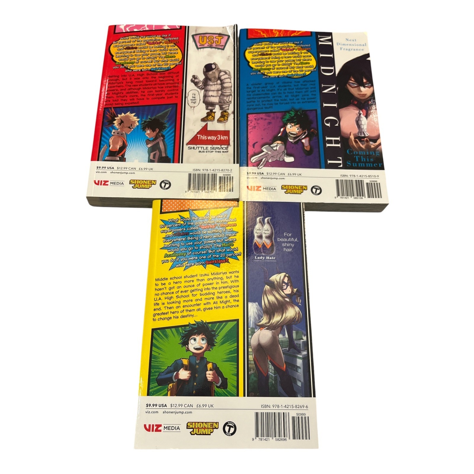 My Hero Academia Manga Vol 1-3 Set Kohei Horikoshi VIZ Media Shonen Jump English