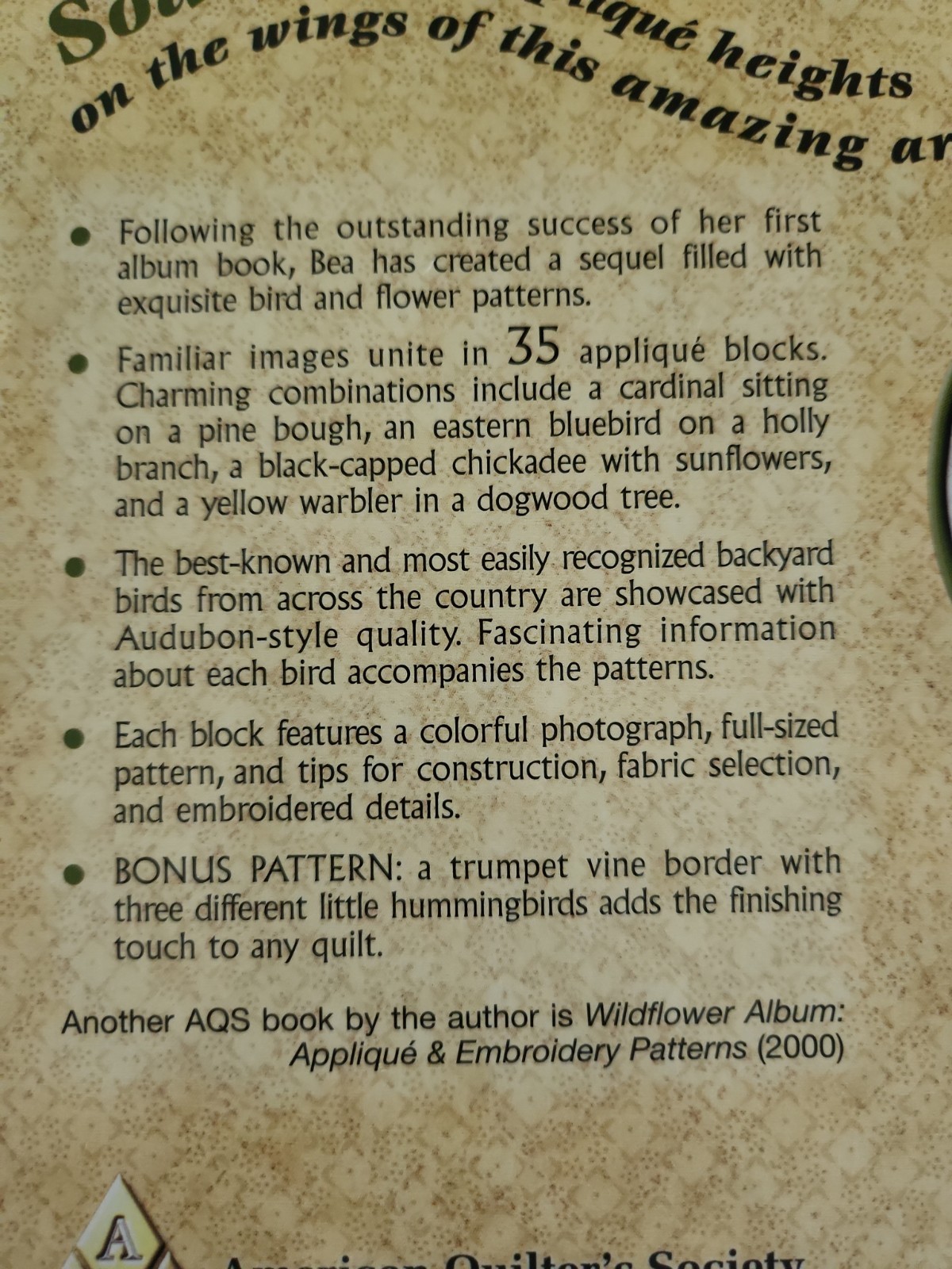 Birds and Flowers Album by Bea Oglesby and Barbara Smith (2003, Uk-Trade Paper)