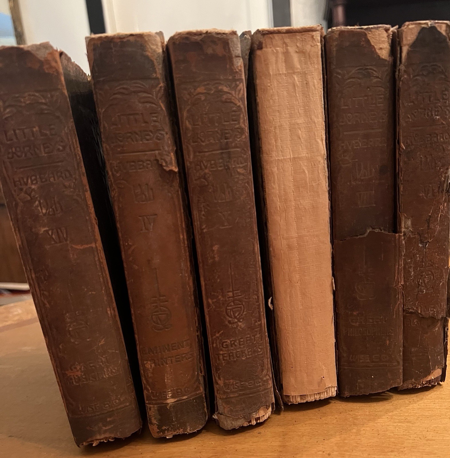 6 Volumes 1916 Little Journeys To The Homes of Great By Elbert Hubbard