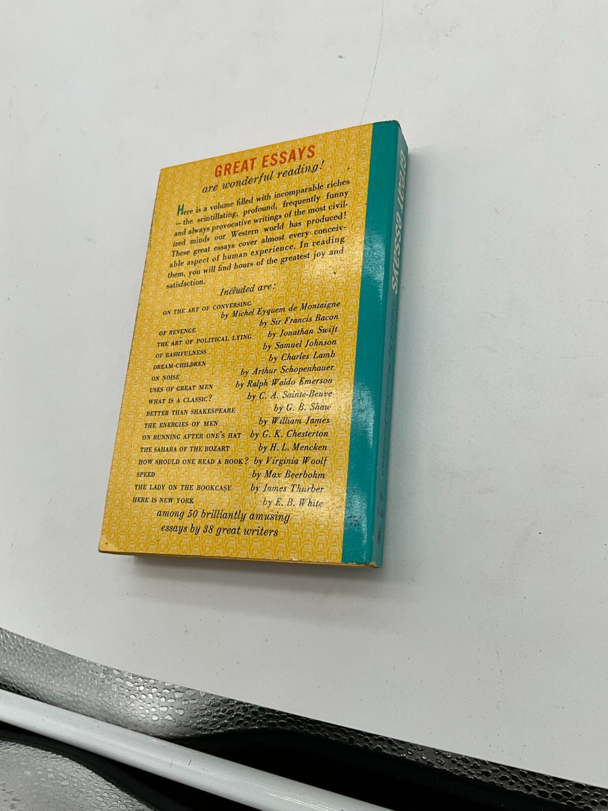 Great Essays by Houston Peterson 1954 Paperback Washington Square Press BH